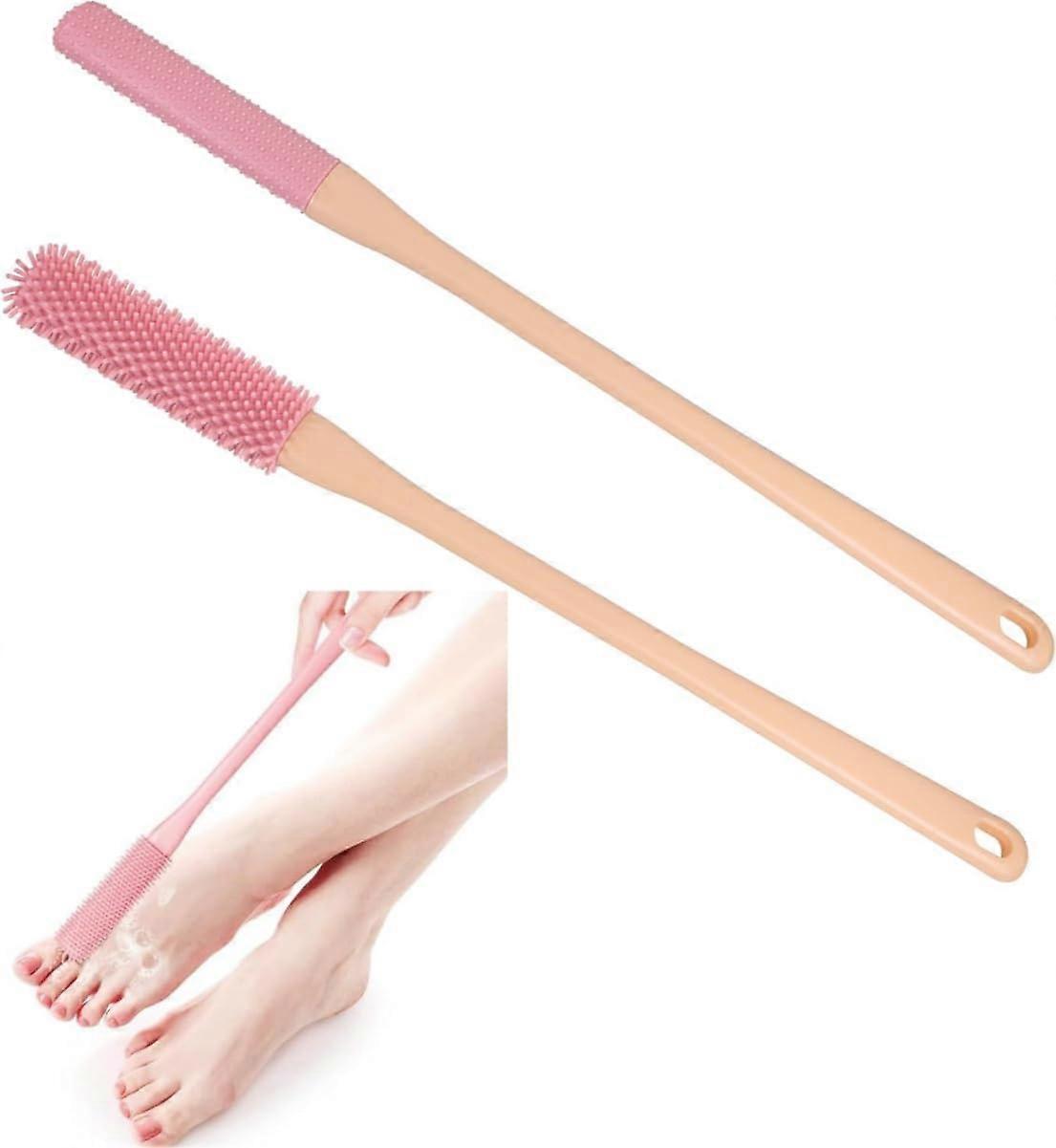 2Pc Toe Cleaning Brush,Foot Scrubber&Anti-Itch Exfoliating Brush