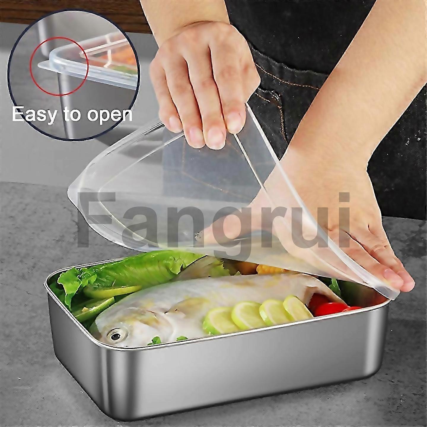 For Square Disk With Cover Bake Tray Cake Tray Food Storage Box Container