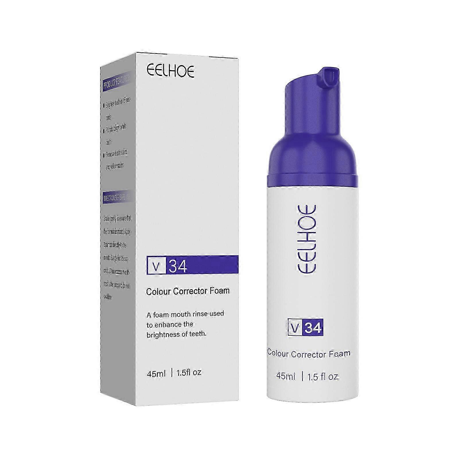 EELHOE V34 foam whitening toothpaste, cleans tartar, whitens teeth, cares for gums, freshens breath, whitens teeth toothpaste high quality