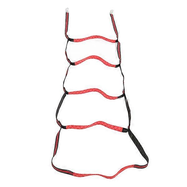 5-level red nylon marine rope ladder, durable and non-slip