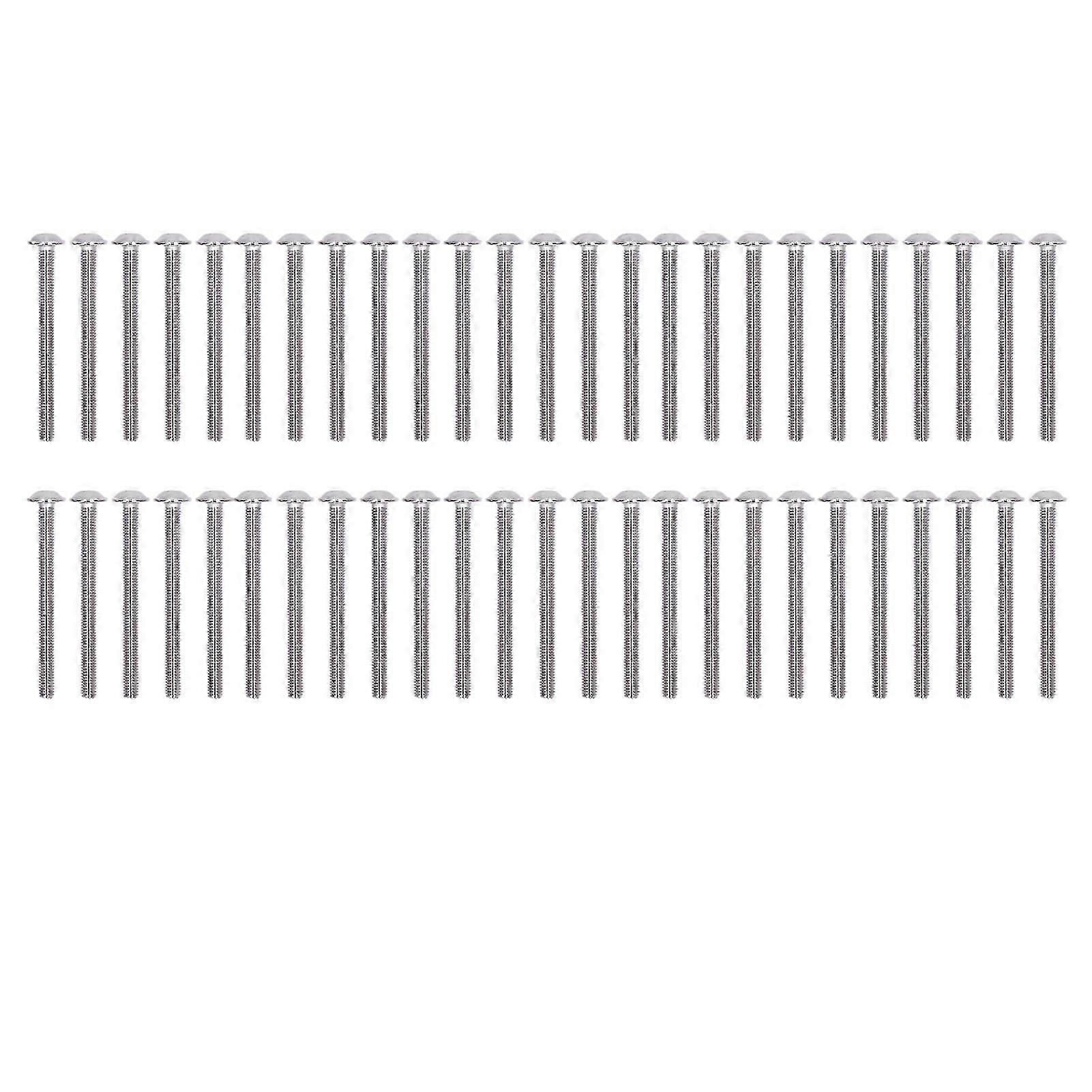 50Pcs Flanged Button Head Screws A2?70 Stainless Steel Buttons Heads Socket Caps Bolts KitM3x35mm