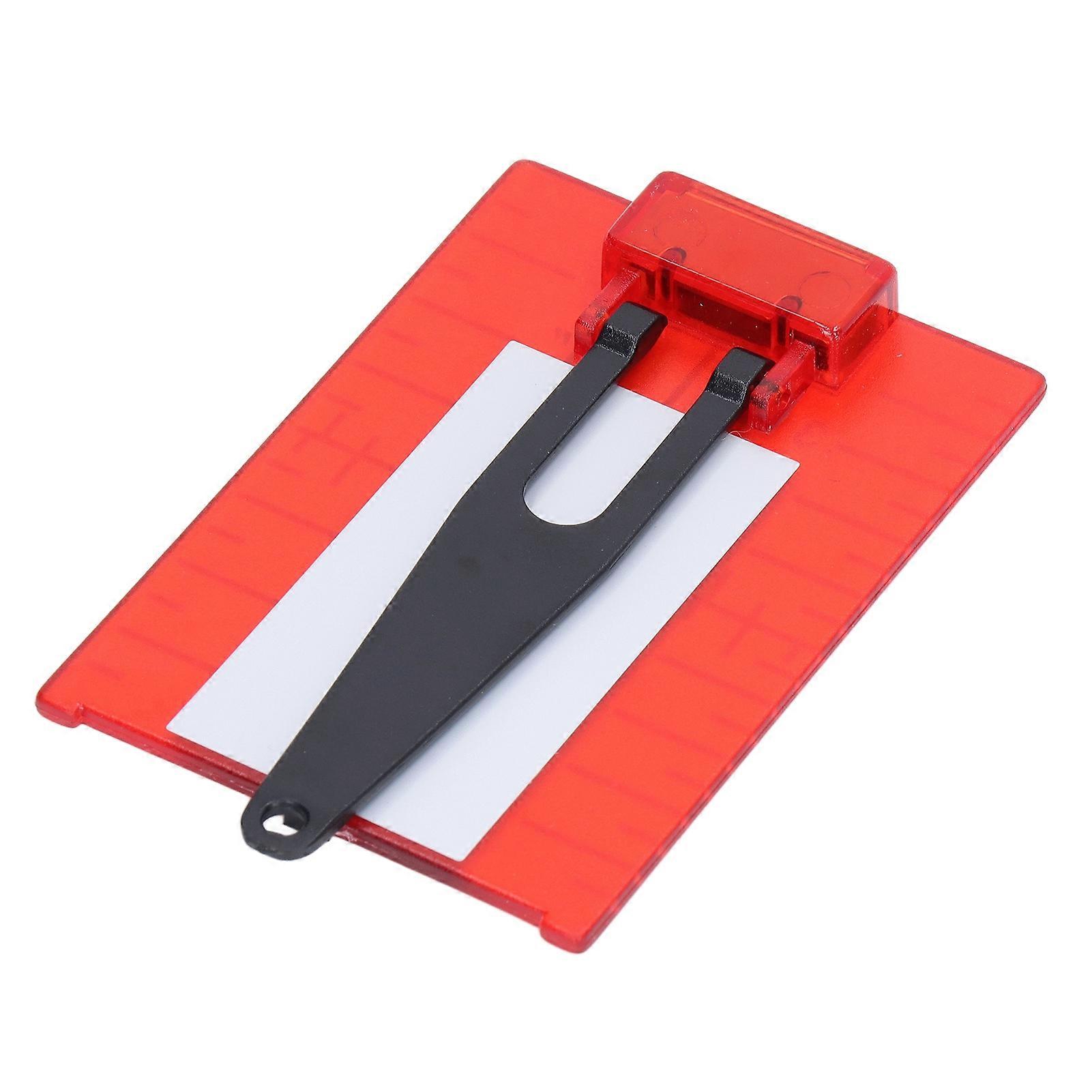 Plastic Laser Leveling Target Magnetic Floor Target Card Plate with Bracket Inch Metric Scale Red 