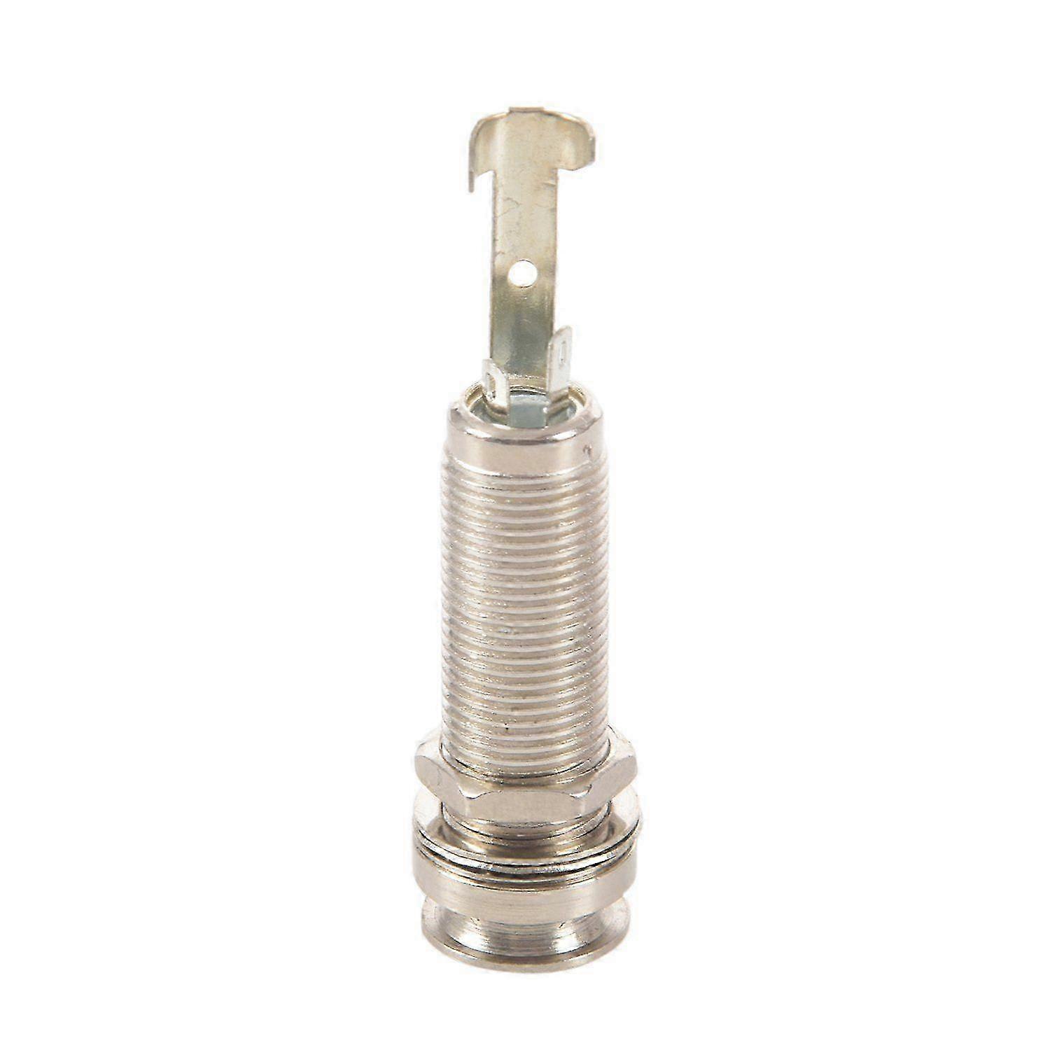 Cylinder Clip End Pin Mono Panel Output Jack Socket For Electric Guitar Bass 6.35mm
