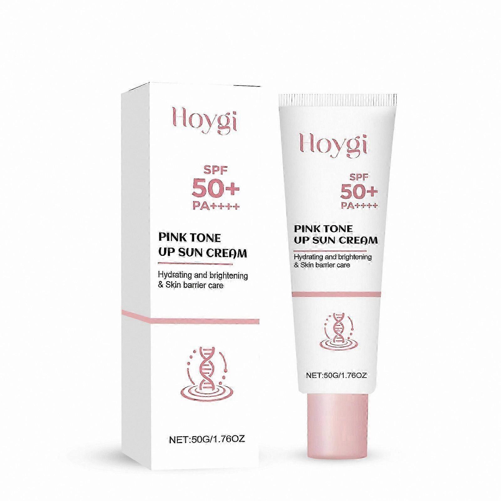 Lightweight Pink Tinted Sunscreen SPF 50+ for Moisturized Skin & Smooth Base, 50g