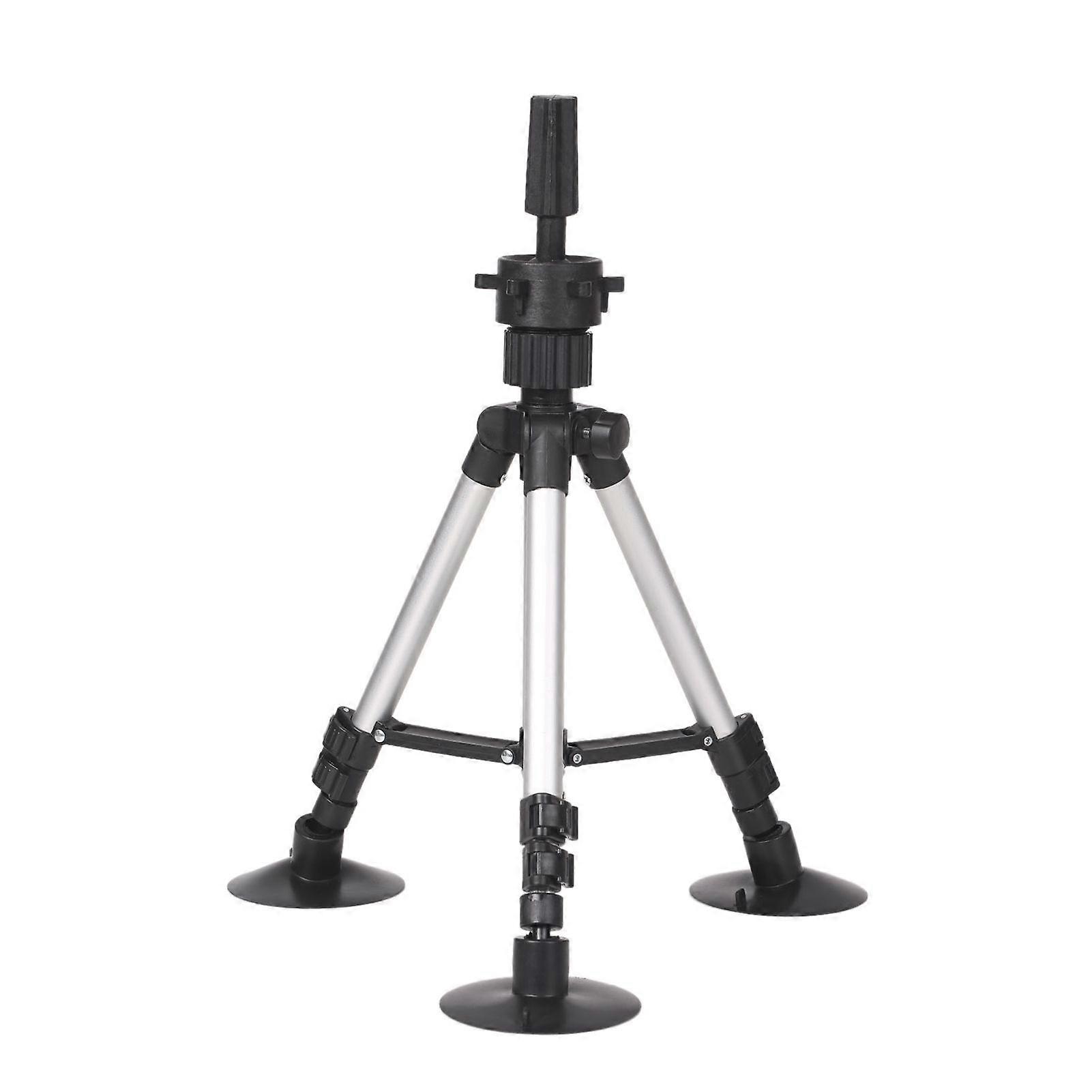 Wig Stand Tripod with Suction Cups Mini Adjustable Mannequin Head Stand Manikin Head Tripod Stand Portable Cosmetology Hairdressing Training Mannequin