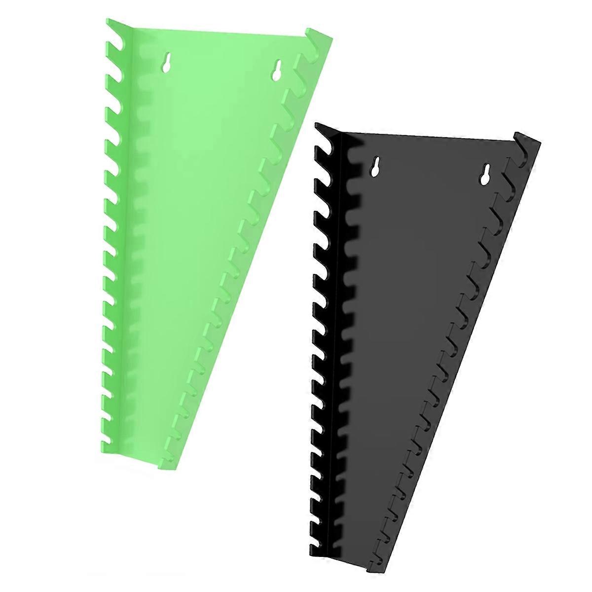 2Pc 16 Grid Wrench Organizer Wrench Storage Rack Plastic Spanner Tool