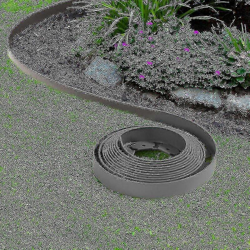 Flexible Garden Border 10 M Anthracite Gray Height 5 Cm + 30 Stakes...