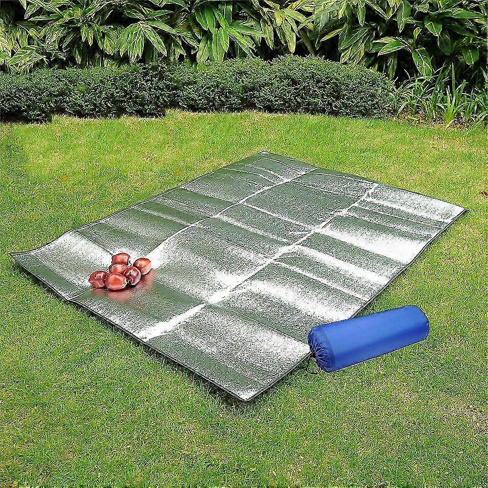 Aluminum Picnic Mat Blanket Waterproof Foldable Double-Sided Foil S...