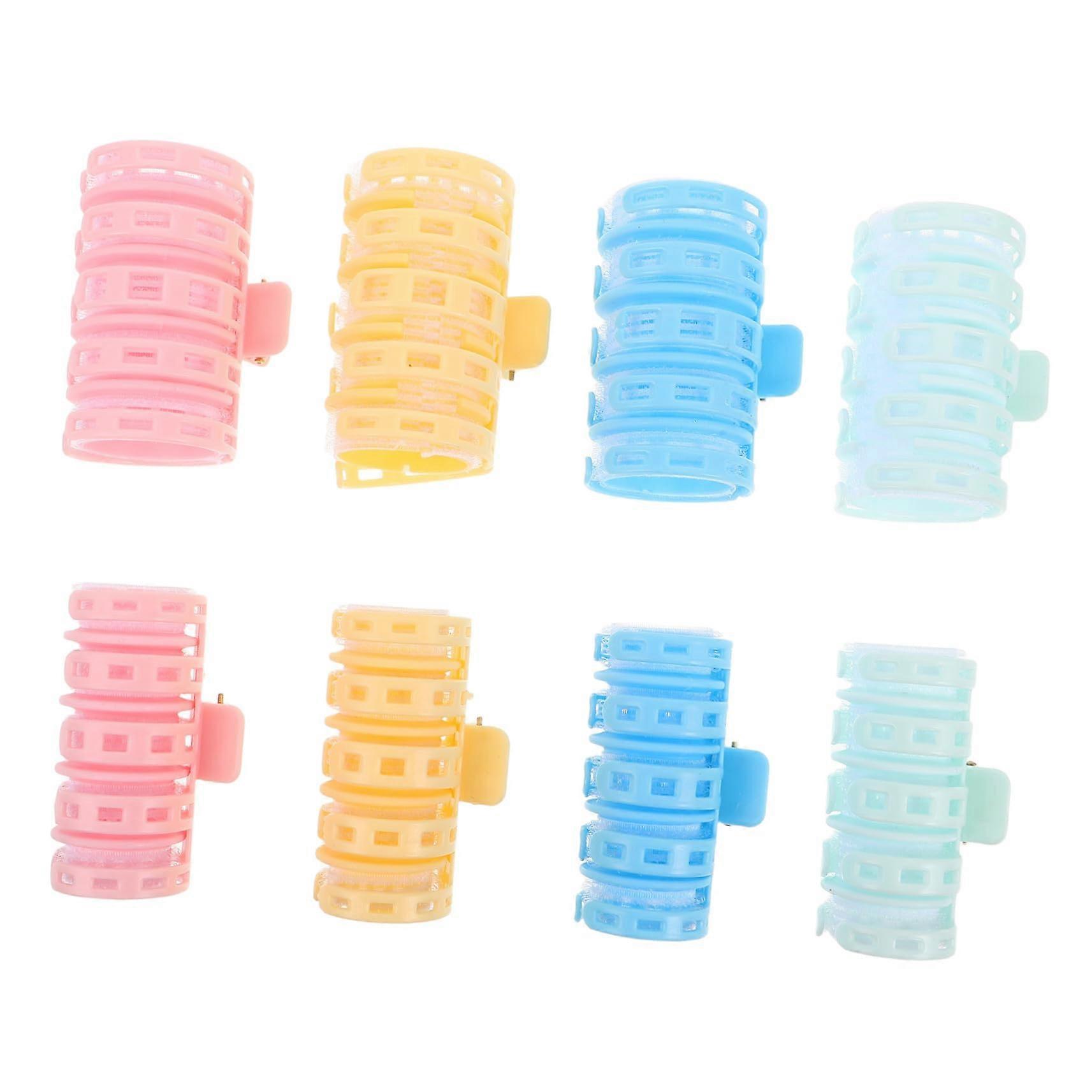8pcs Bang Rollers For Hair Air Bangs Curlers Plastic Rollers Natural Volume Crown Enhancement Styling Tool