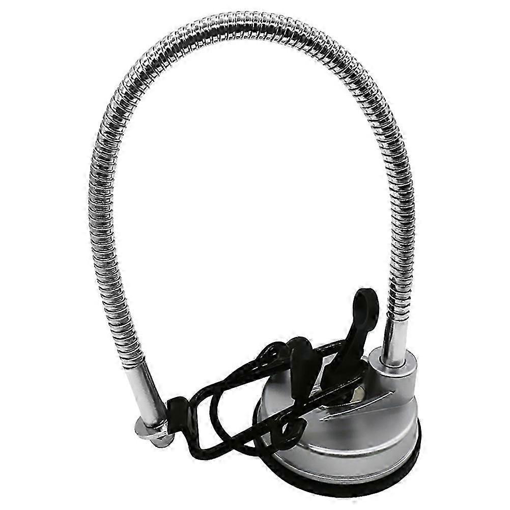 حامل مجفف شعر قابل للتعديل رف تخزين حر اليدين حمام غرفة منزلية فضي 28.2x20 سم سعة تحميل قوية 1 قطعة