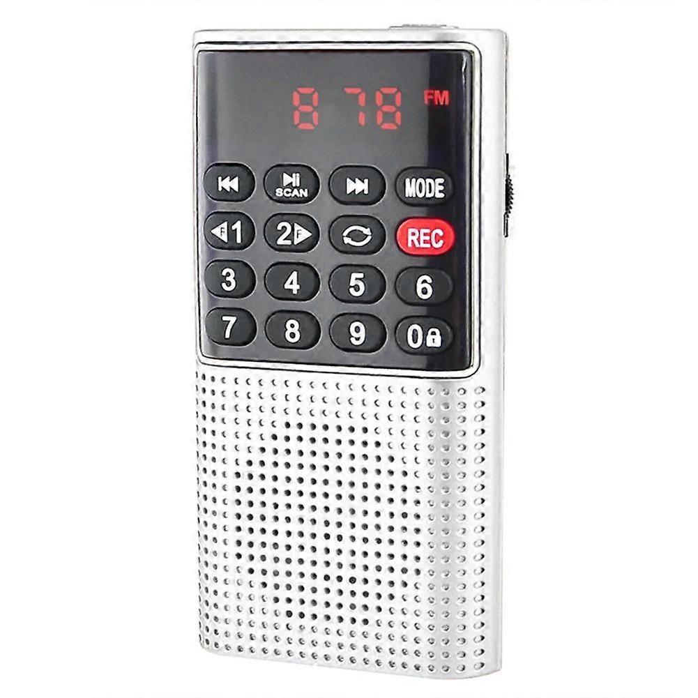L-328 Pocket Radio Multifunctional Rechargeable Portable USB TF MP3 Player Handheld Speaker for Outdoor