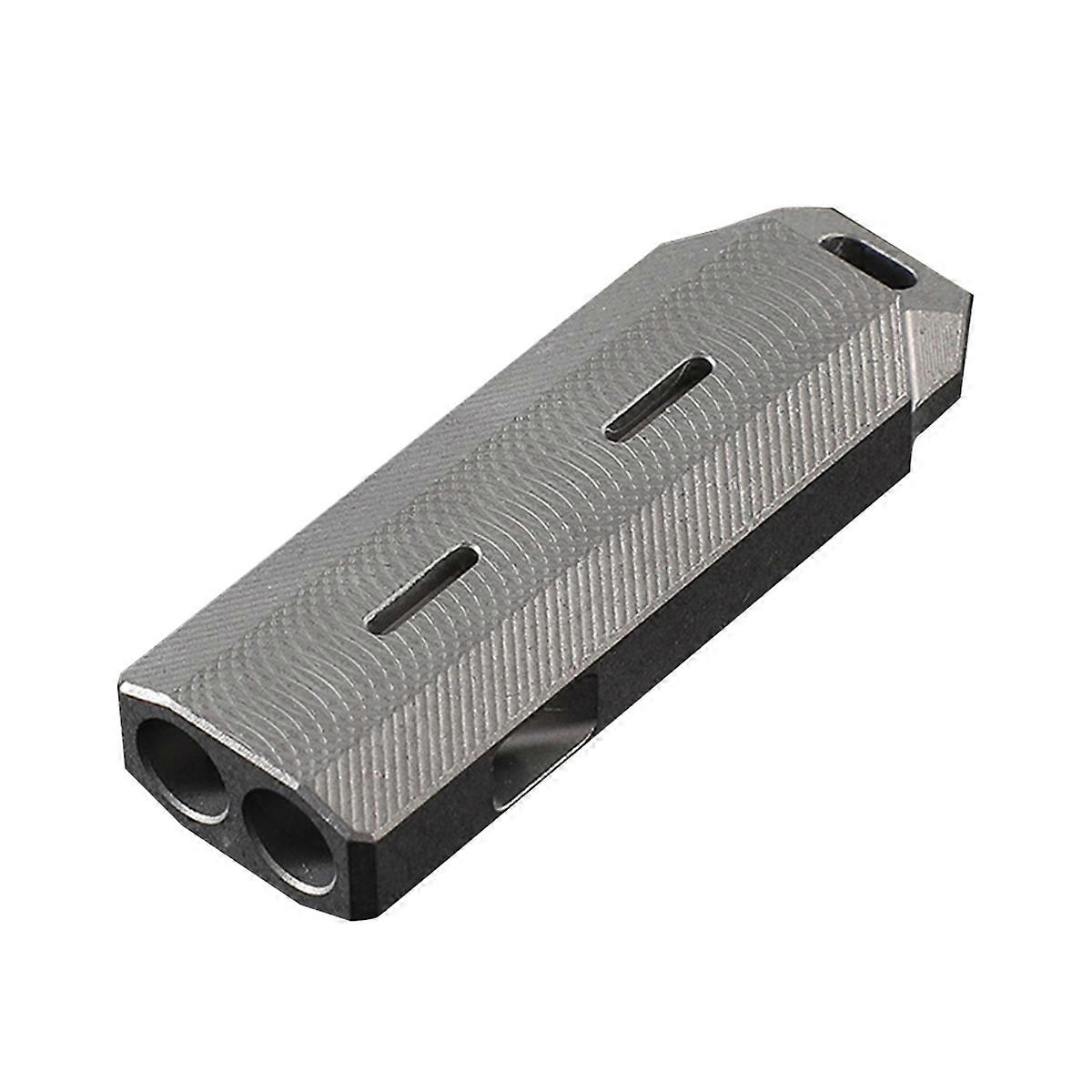 Popular Metal Titanium Alloy Whistle for Sports Referee Double Hole Basketball Whistle for Wilderness Usage B