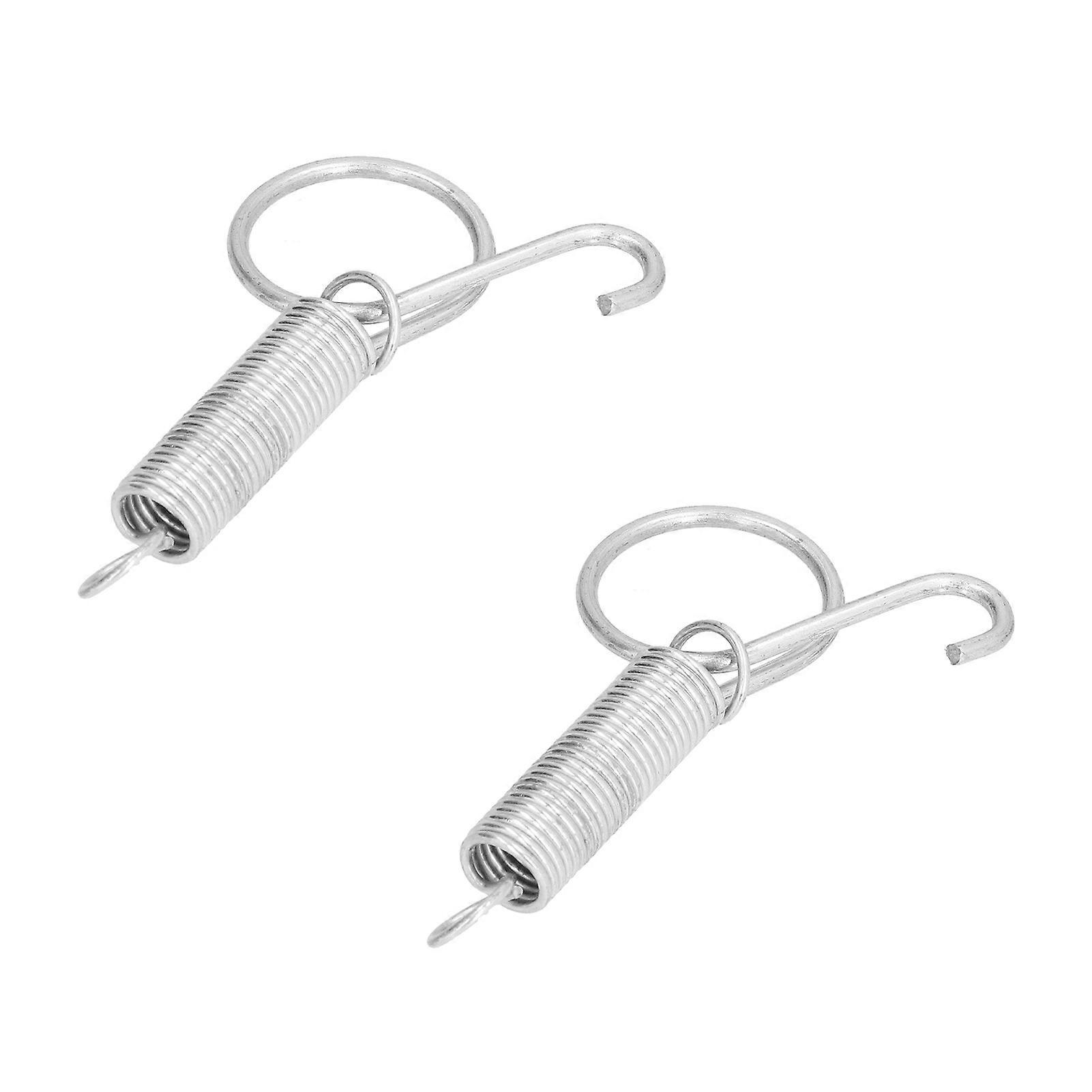 20PCS Metal Rabbit Cage Door Spring Hook 7.3x2.2cm Galvanized