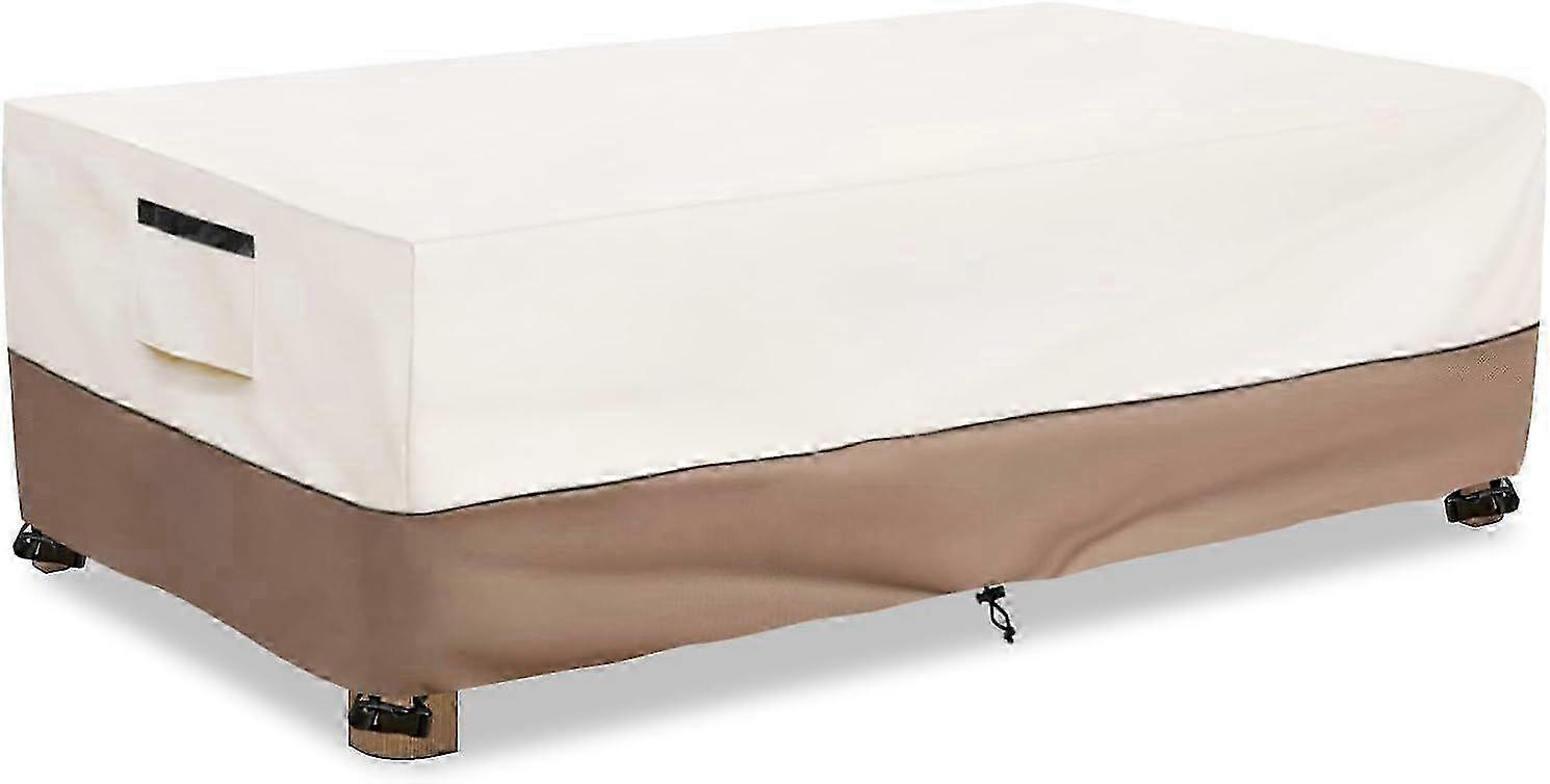 Outdoor Coffee Table Cover Waterproof, Patio Rectangular Side Table Covers, 48W x 28D x 16