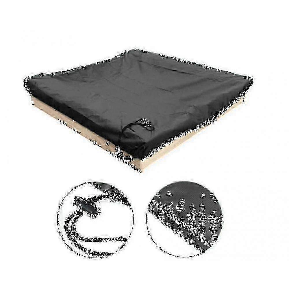 Waterproof Square Sandbox Cover with Drawstring - Dustproof Outdoor Sandpit Cover for Kids Play