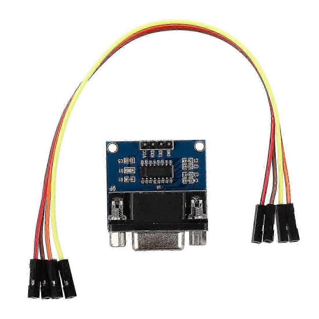 Max3232 Rs232 Serielle Schnittstelle zu TTL-Konvertermodul Db9-Stecker mit 4 Sprungkabeln (haoyi