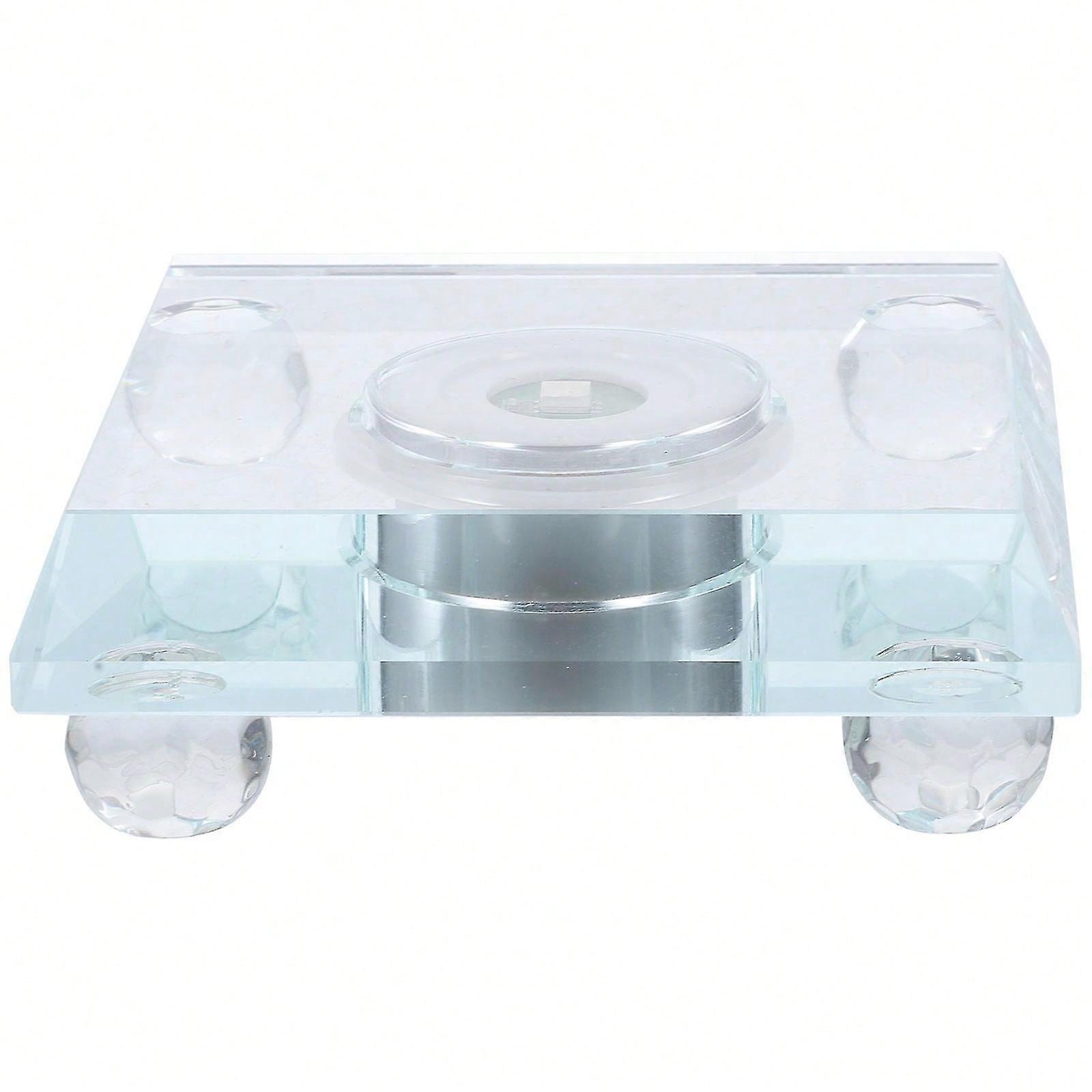 Lighted Base Stand For Crystal Display Home Decoration Charging 4 LED Lights 1Pcs