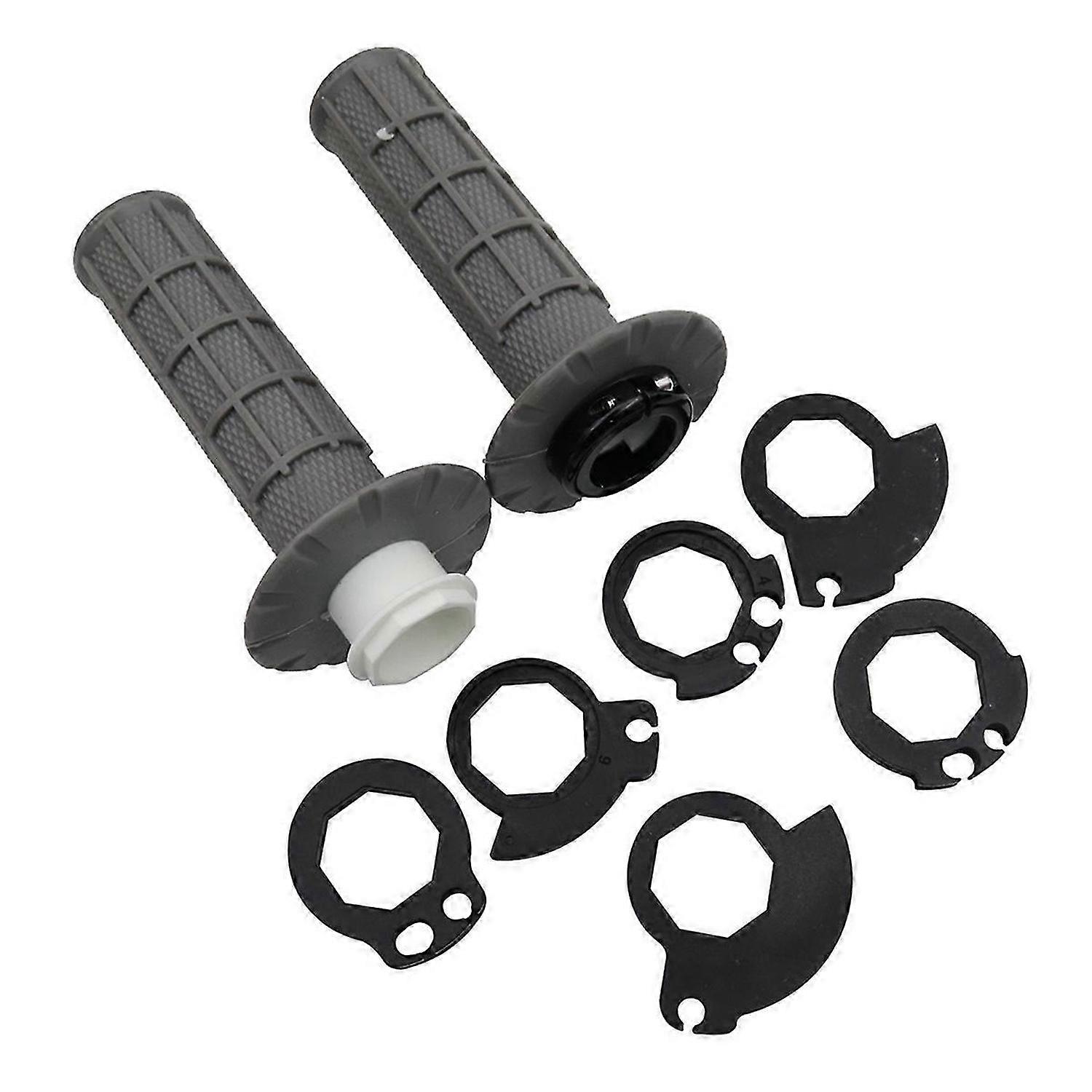 Universal Motorcycle Handlebar Grips with The Snap-in Cam Grey
