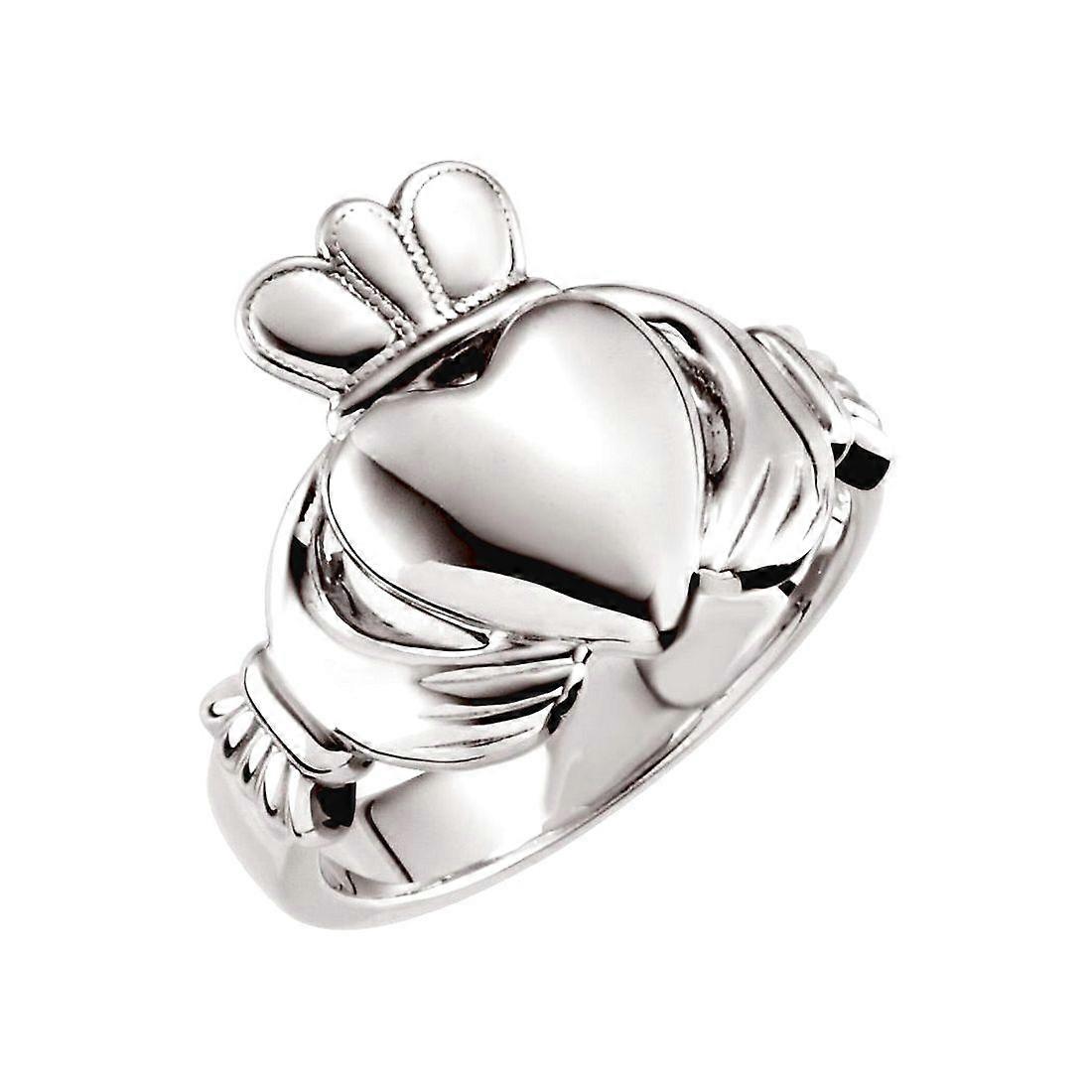 Srebrny pierścień Claddagh z węzłem celtyckim Trinity, 8,5 mm, polerowany, wykonany ze srebra próby 925, 6-pierścionków dla kobiet