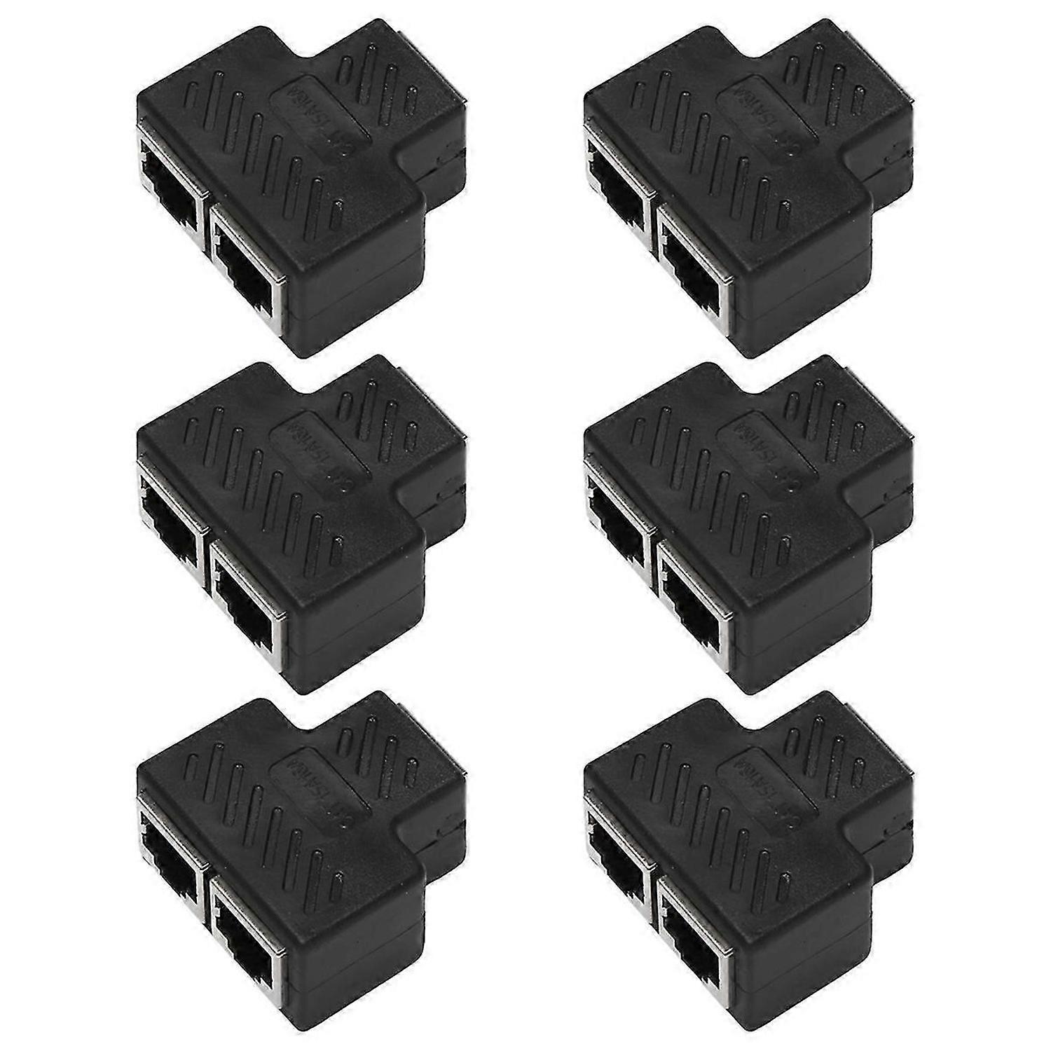 2 Port RJ45 Splitter Adapter LAN Netzwerkstecker Lot 1 Stück