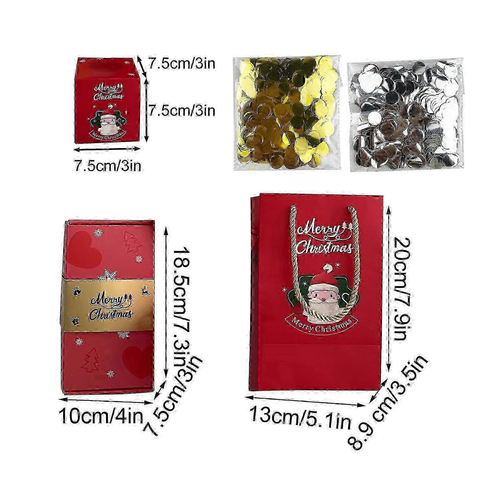 Red Christmas Surprise Box with Romantic Gift Box & Red Envelopes for Creating an Unforgettable Present