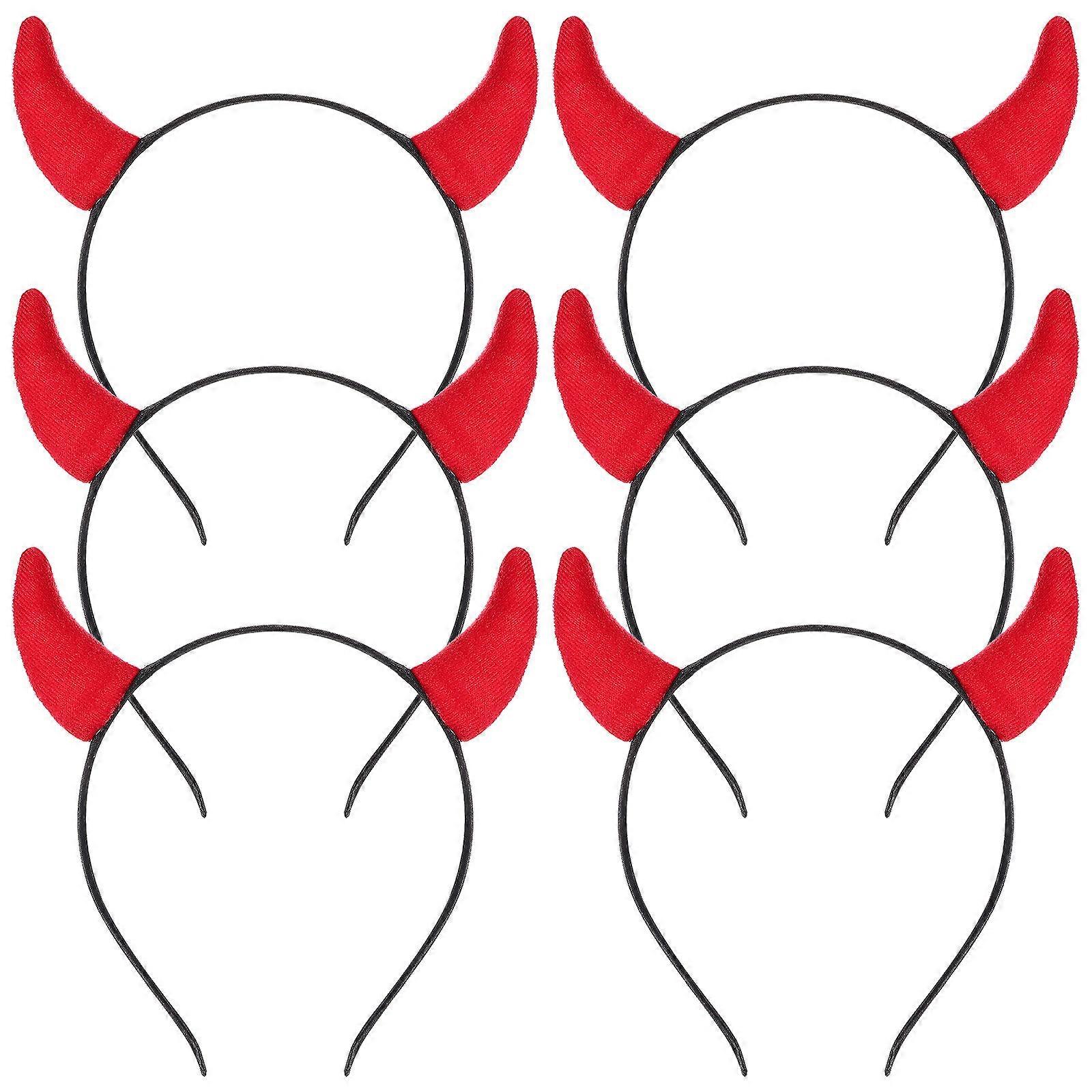 Red Horns Hair Band for Halloween Costume Party with 24Pcs Headband