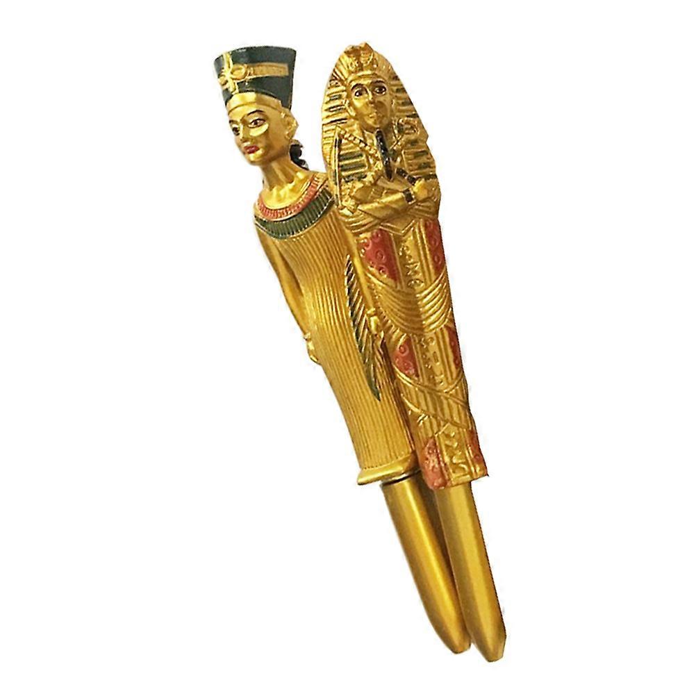 Old Art Egypt Figurine Ballpoint Pen for Writing 4Pcs Portable Plastic Set
