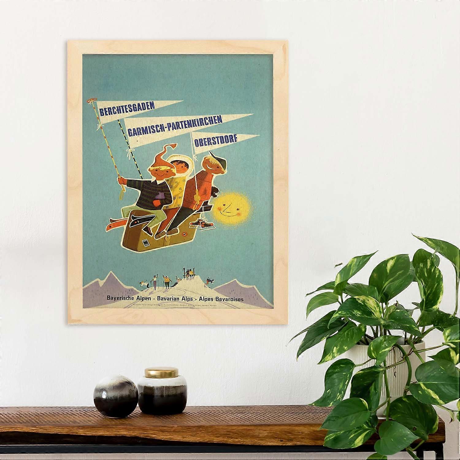 Affiche vintage des Alpes