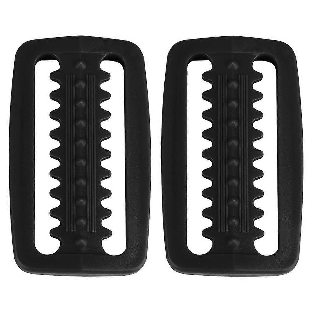 2PCS Heavy Duty ABS Lightweight Slide Buckle Strap Belt Keeper Diving Accessory Black