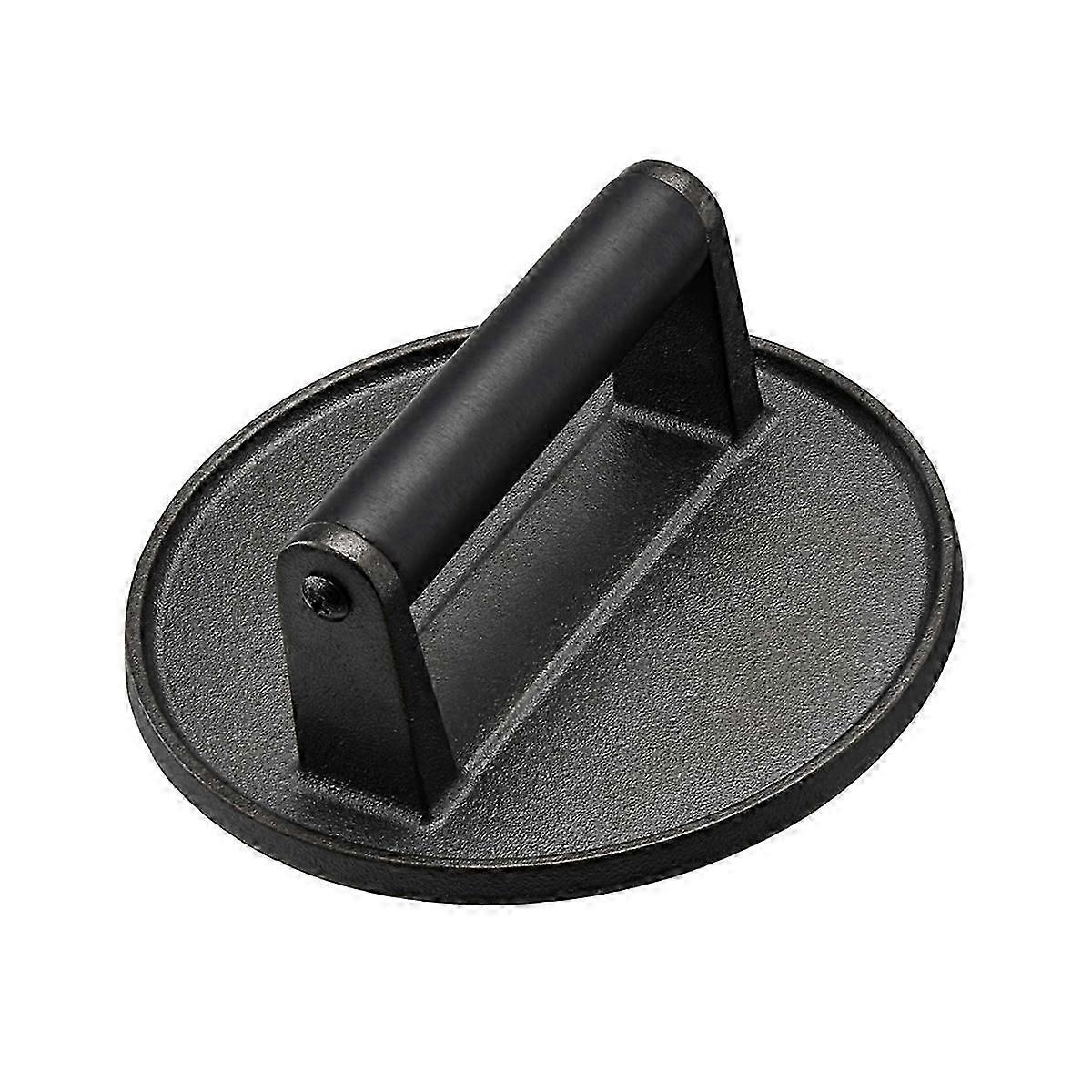 Heavy-Duty Cast Iron Burger , 6.5 Inches, Perfect for Griddle, Grill & Skillet, Ergonomic Handle