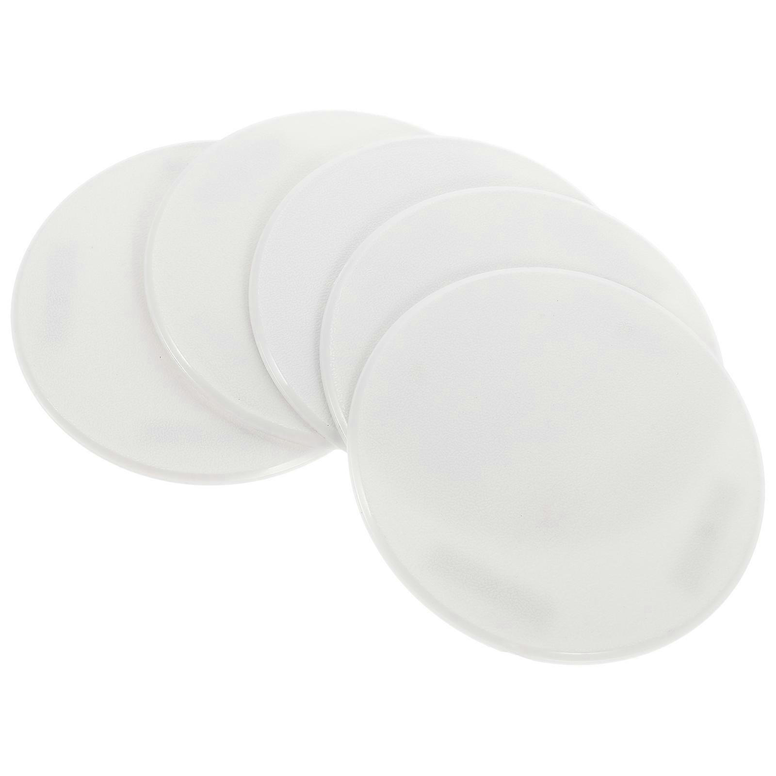 Door Handle Anti-Collision Pad for Home 5Pcs White Plastic Bumper Stickers