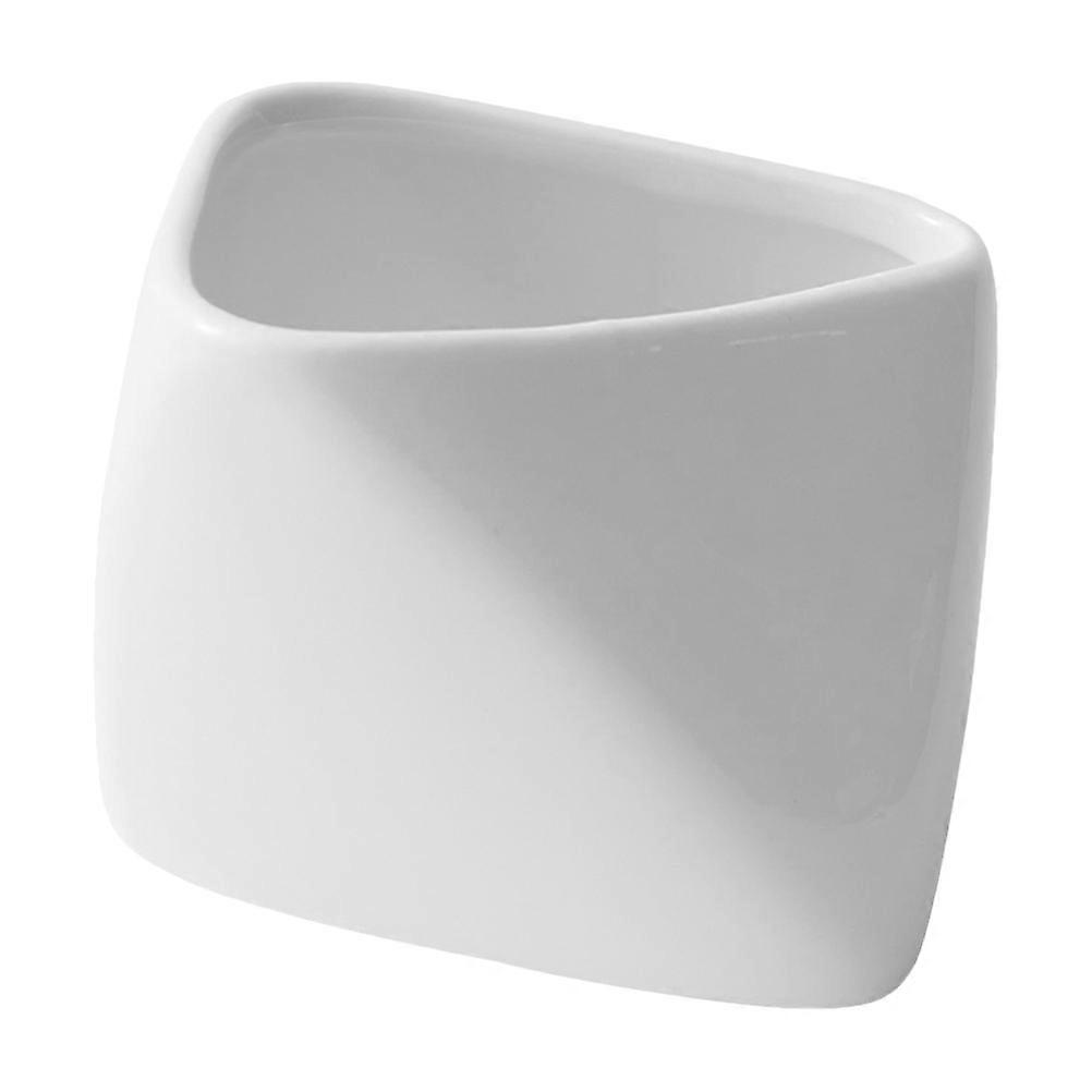 Ceramic French Fries Cup for Storage Practical White Ceramic Storage Holder