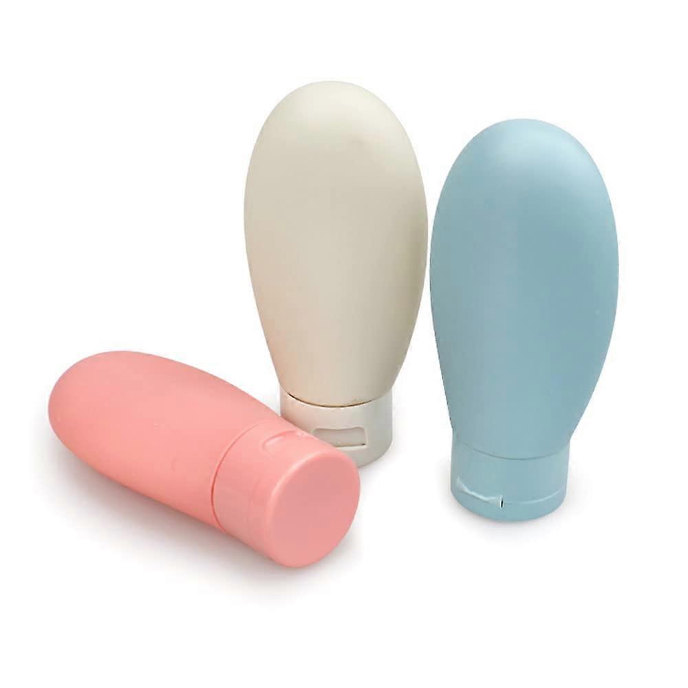 3PCS 60ML Travel Refillable Bottles For Essence Shampoo And Shower Gel Set, Portable, Travel Size
