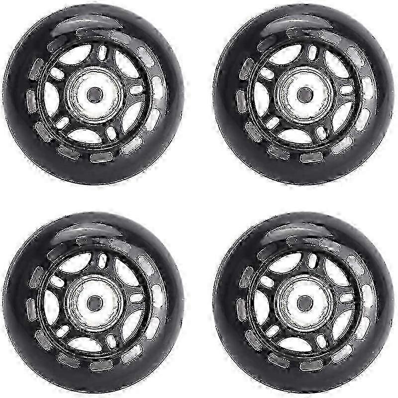 Inline Skate Wheels with Bearings 70mm, Black