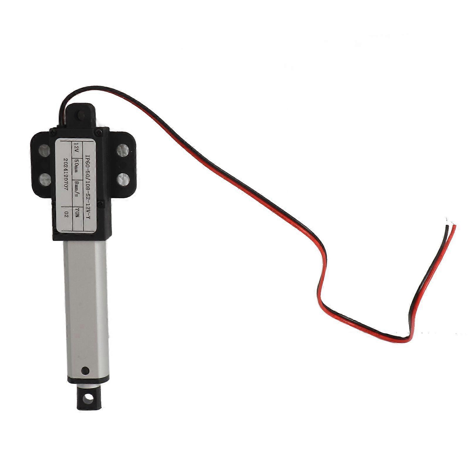 Linear Actuator 50mm 12v DC Low Noise Internal Limit Switch Mini Electric Linear Actuator Motor for Automotive Industry8mm/s-70N