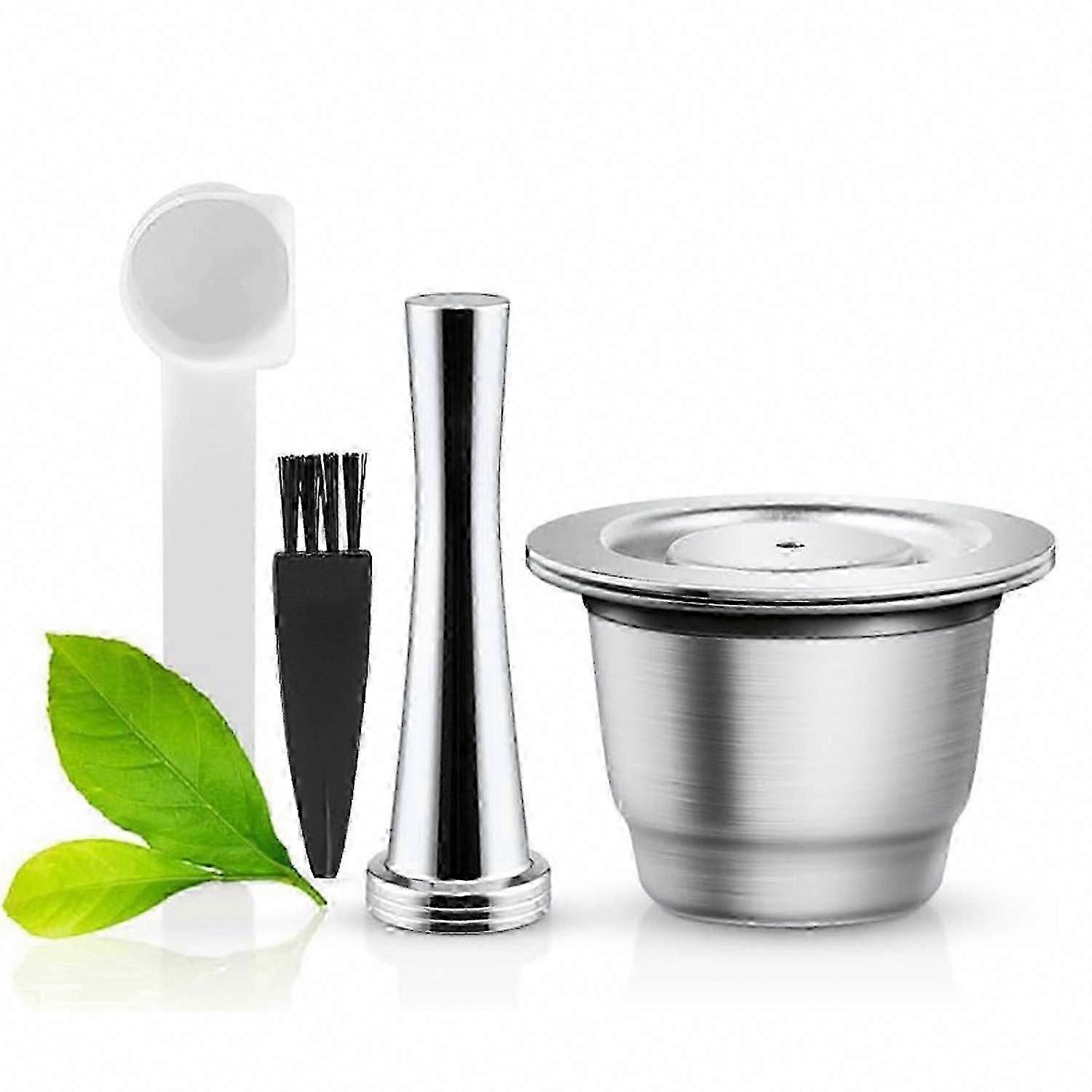 Reusable Stainless Steel Refillable Nespresso Capsules Pods Compatible with Nespresso OriginalLine Machines