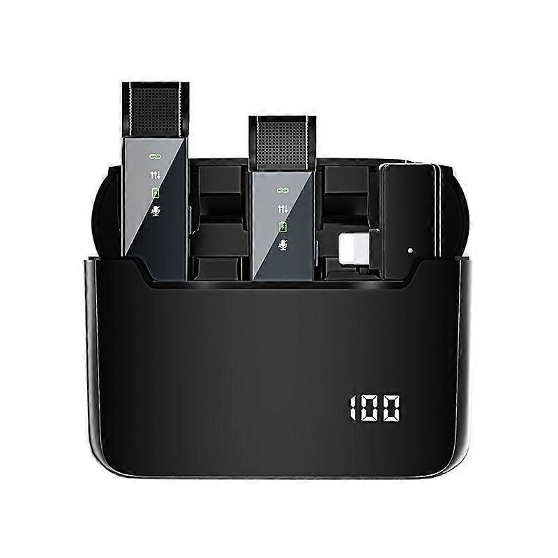 One To Two Black Wireless Microphone, Spec: 8 Pin Interface