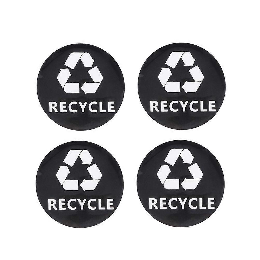 4Pcs Car PVC Recycle Sticker Trash Bin Labels Self-Adhesive Decal