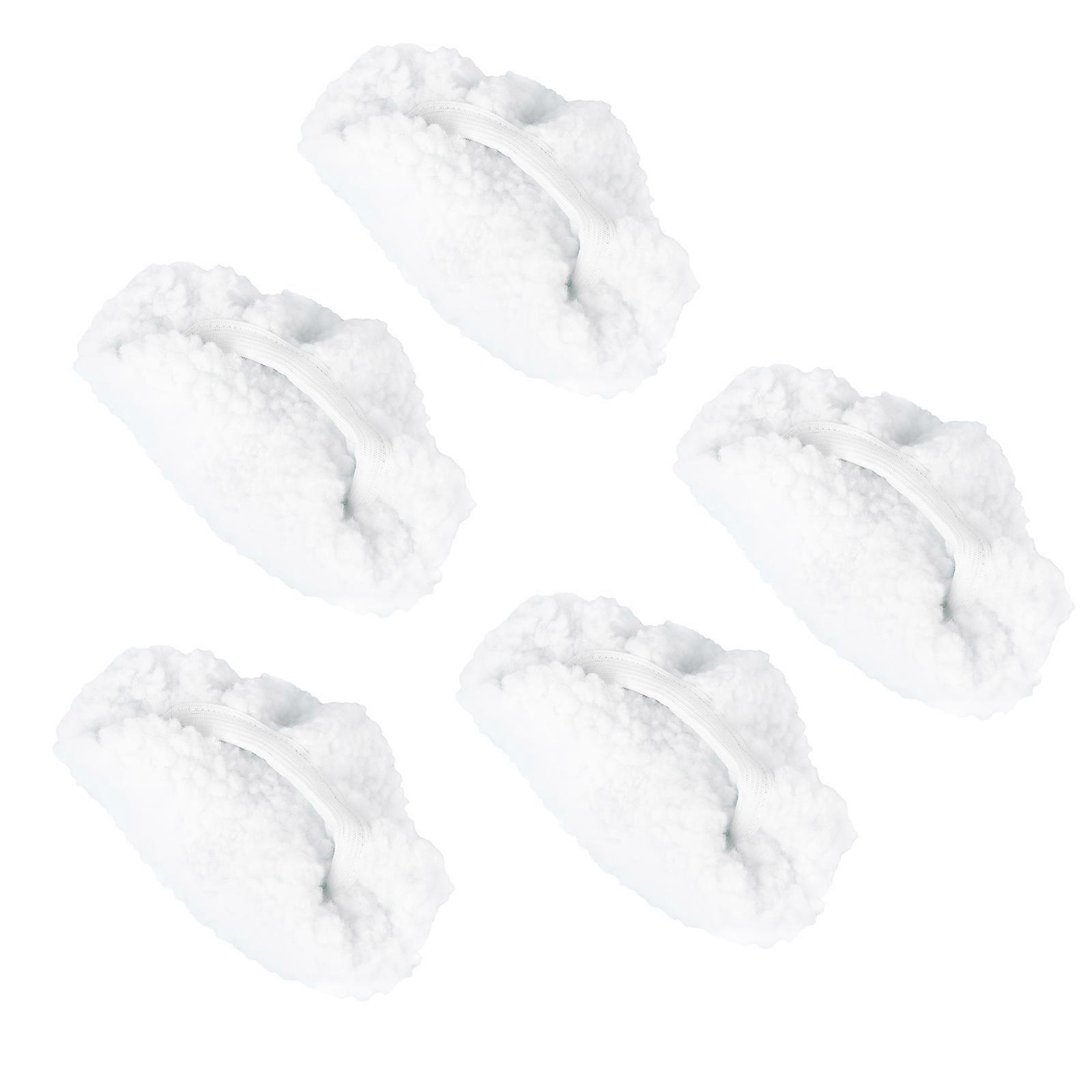 Wax Applicator Lambswool Bonnet Pads for Car Polishing 5Pcs White Set