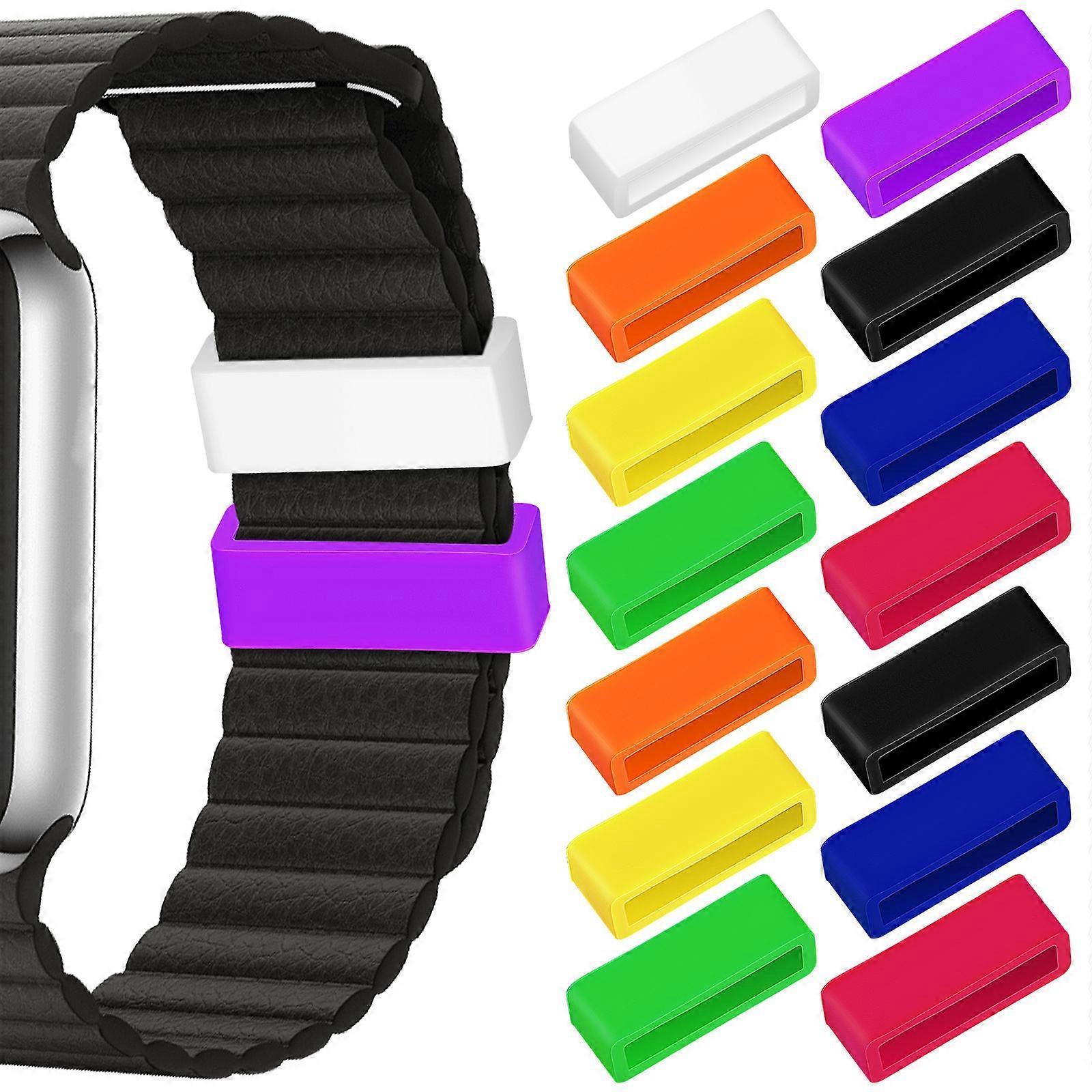 Silicone Watch Strap Loop Watchband Holder Rings for 32Pcs Assorted Color