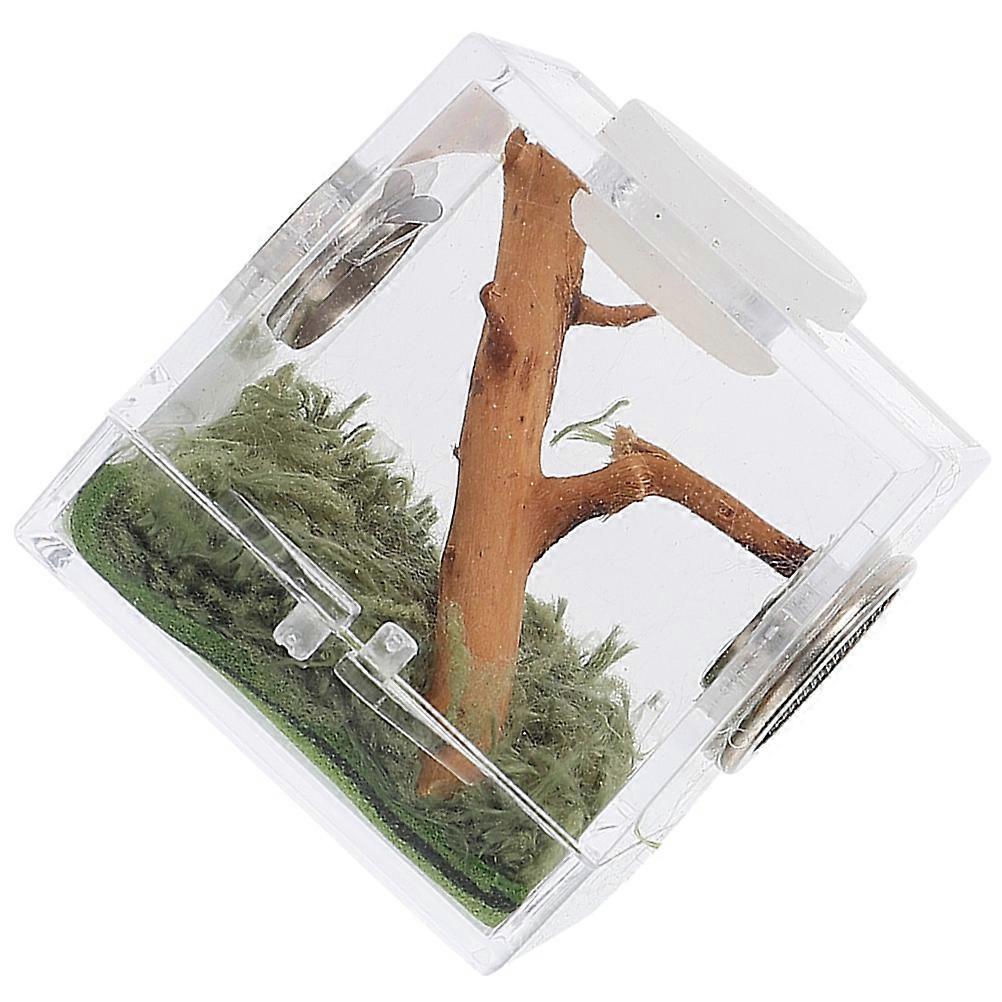Jumping Spider Breeding Box for Storage 4Pcs Acrylic Insect Habitat Case