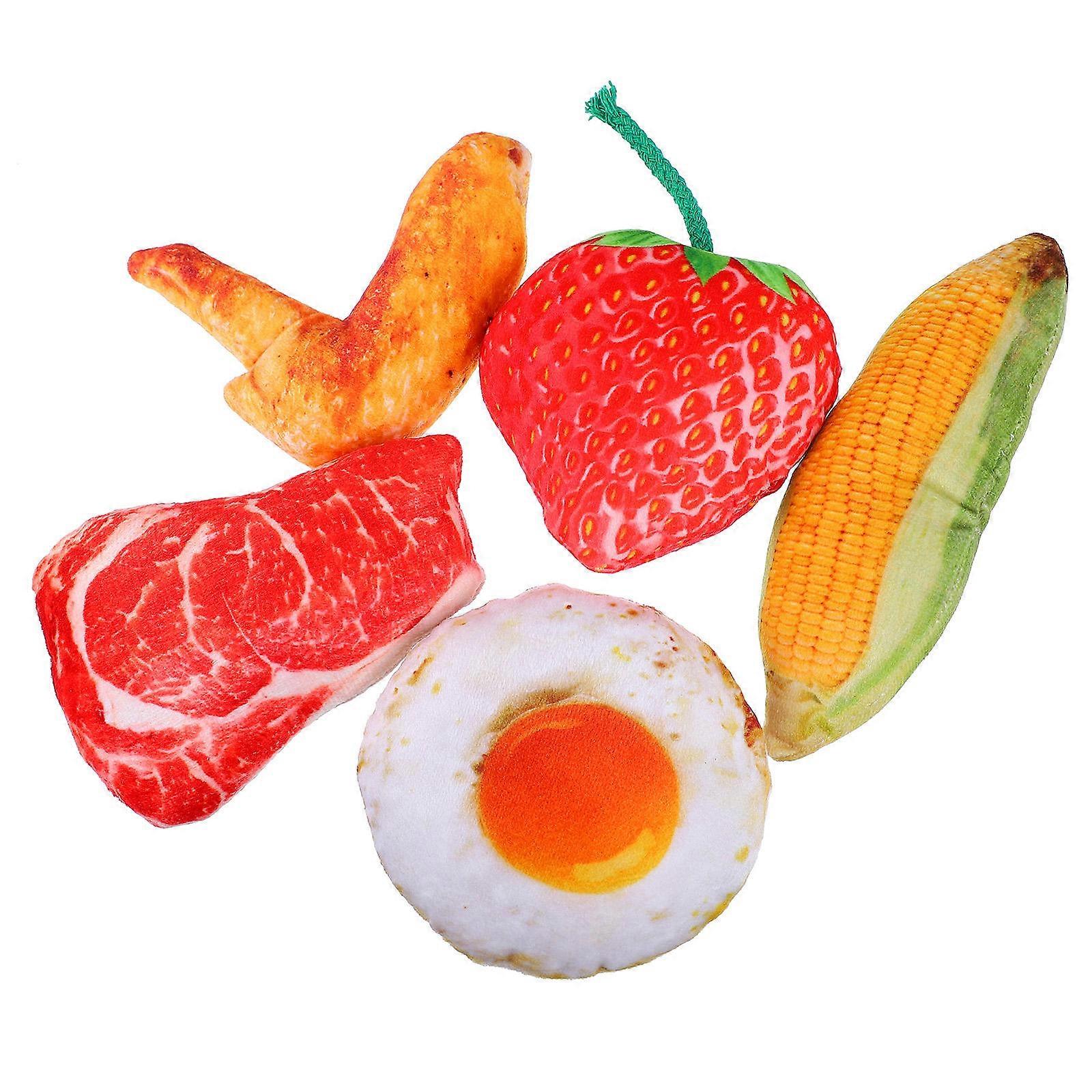 Interactive Catnip Plush Cat Toy for Pet Chew Bite Toy 5Pcs Set