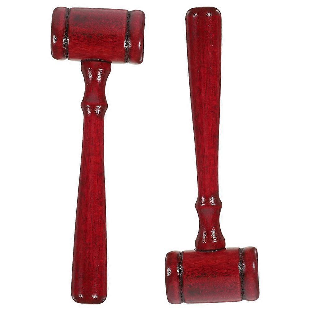 Cosplay Judge Gavel Wooden Hammer Set for Role Play 6Pcs