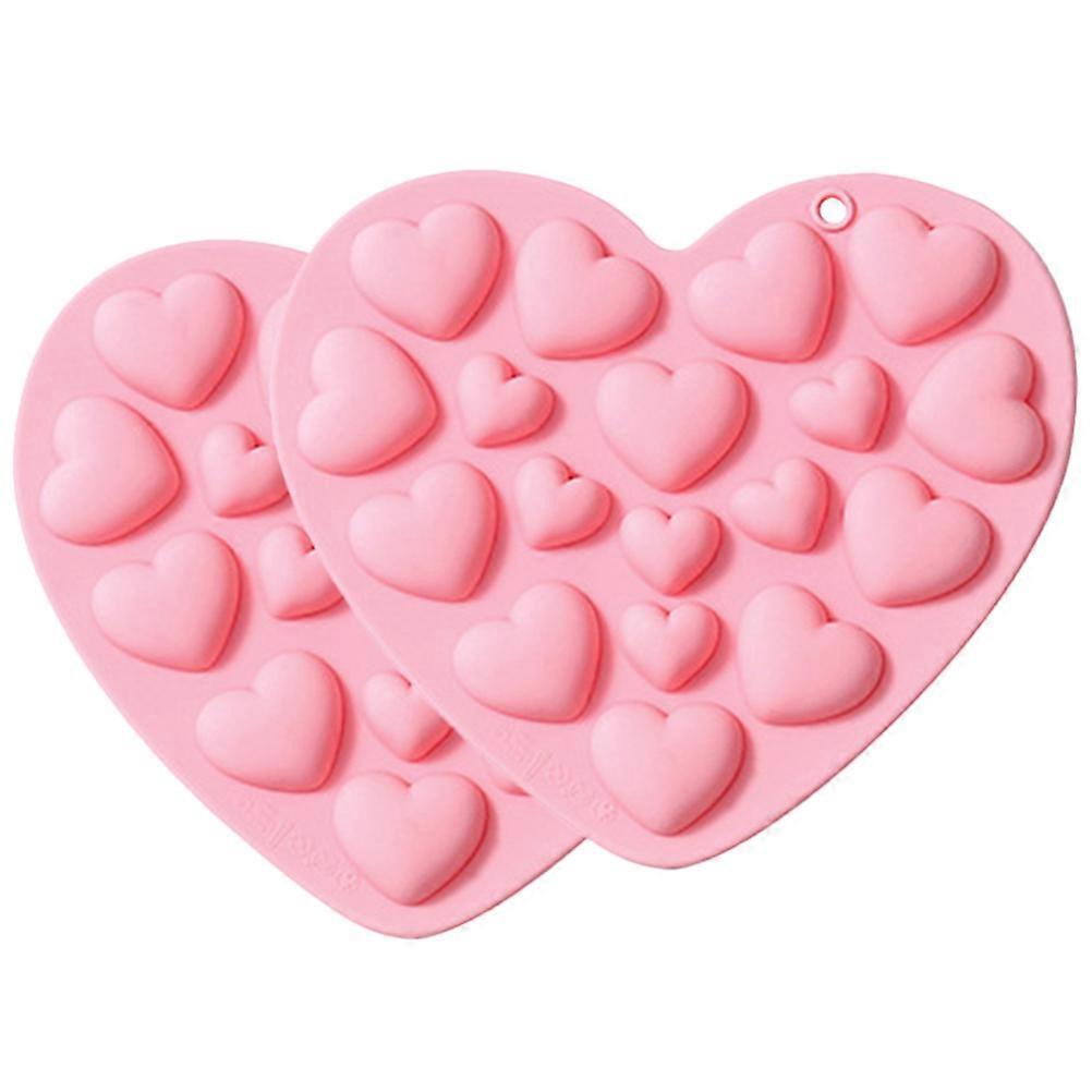 Silicone Chocolate Making Molds 10 Pcs Heart Shaped Baking Tools For Women And Home Bakers In Pink Suitable For Parties And Christmas