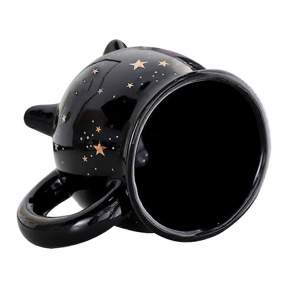 Ceramic Coffee Mug Black Cauldron Style for Drinking 4Pcs Halloween