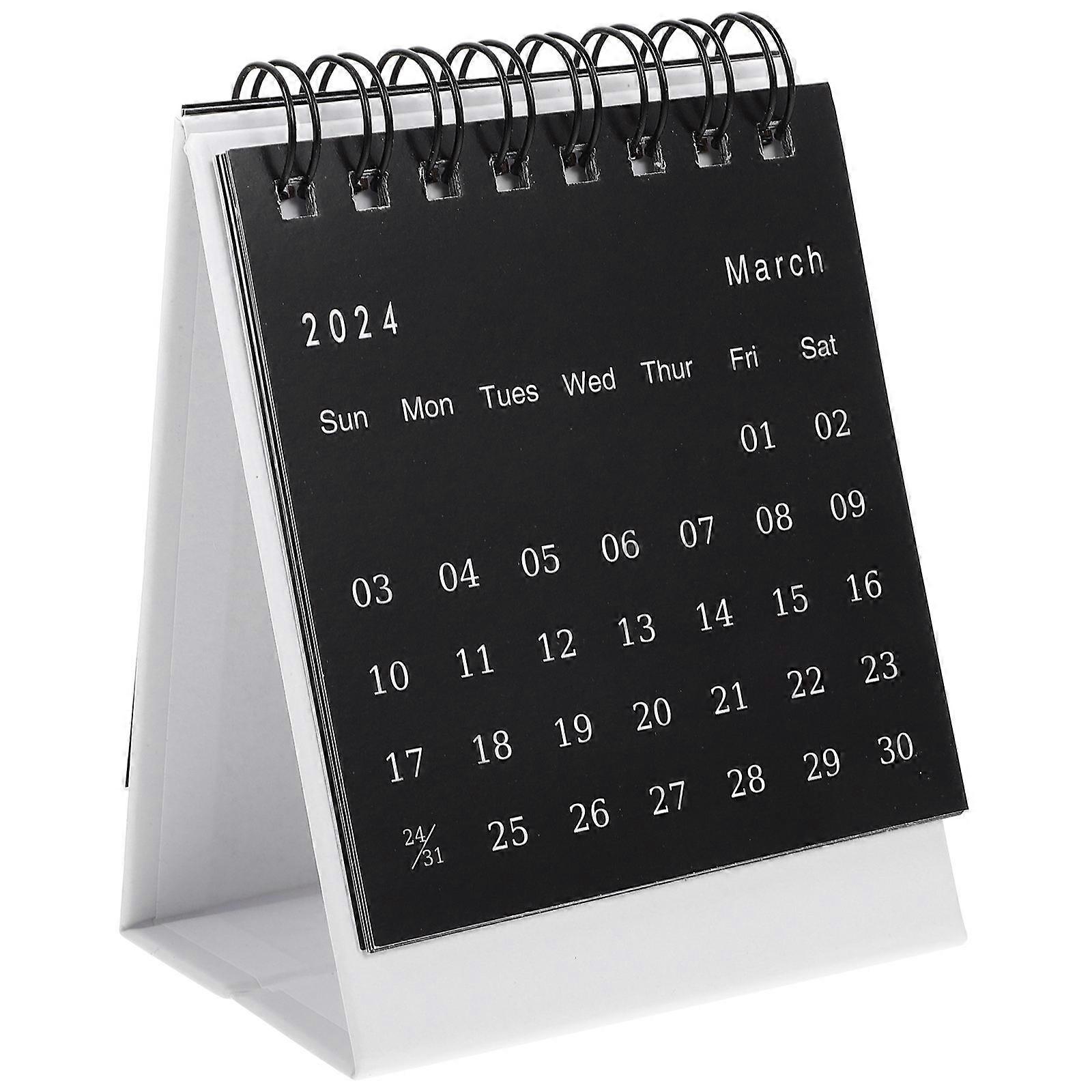 Decorative Desk Calendar Mini Calendar for Decor 3Pcs Set