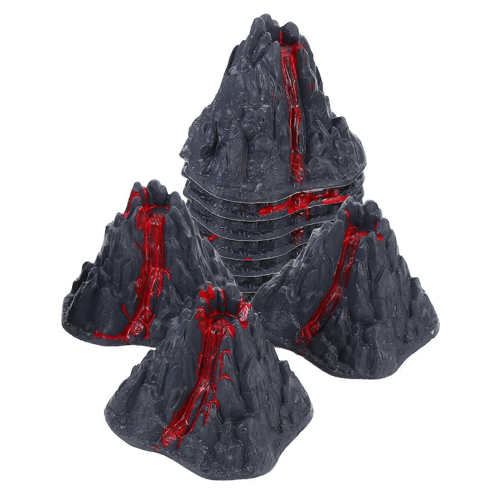 Volcano Toy Model 10Pcs Assorted Color Plastic Durable-Material Educational Gift Home Decoration