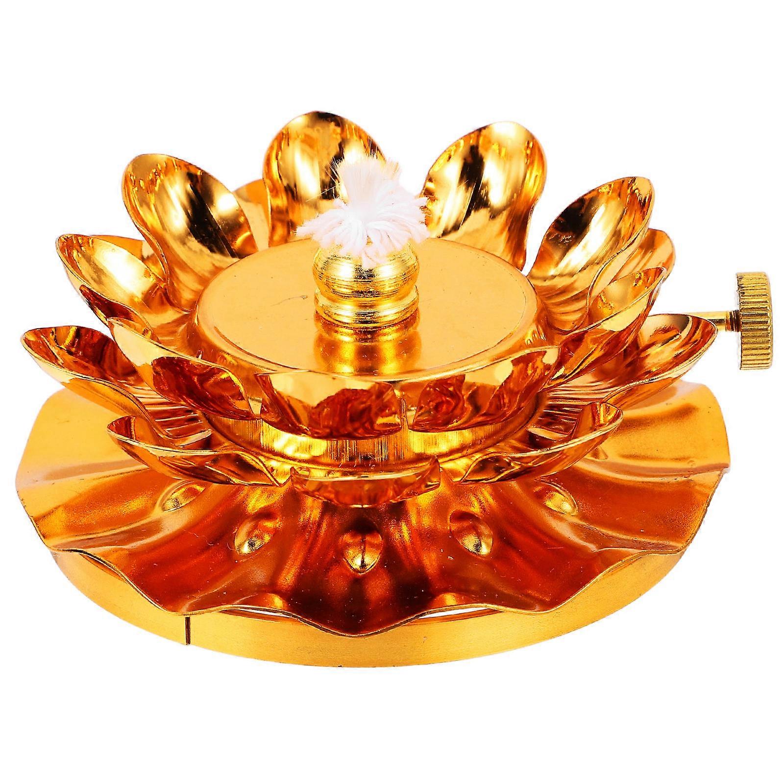 Buddhist Candlestick Ghee Lamp Holder Adjustable Light