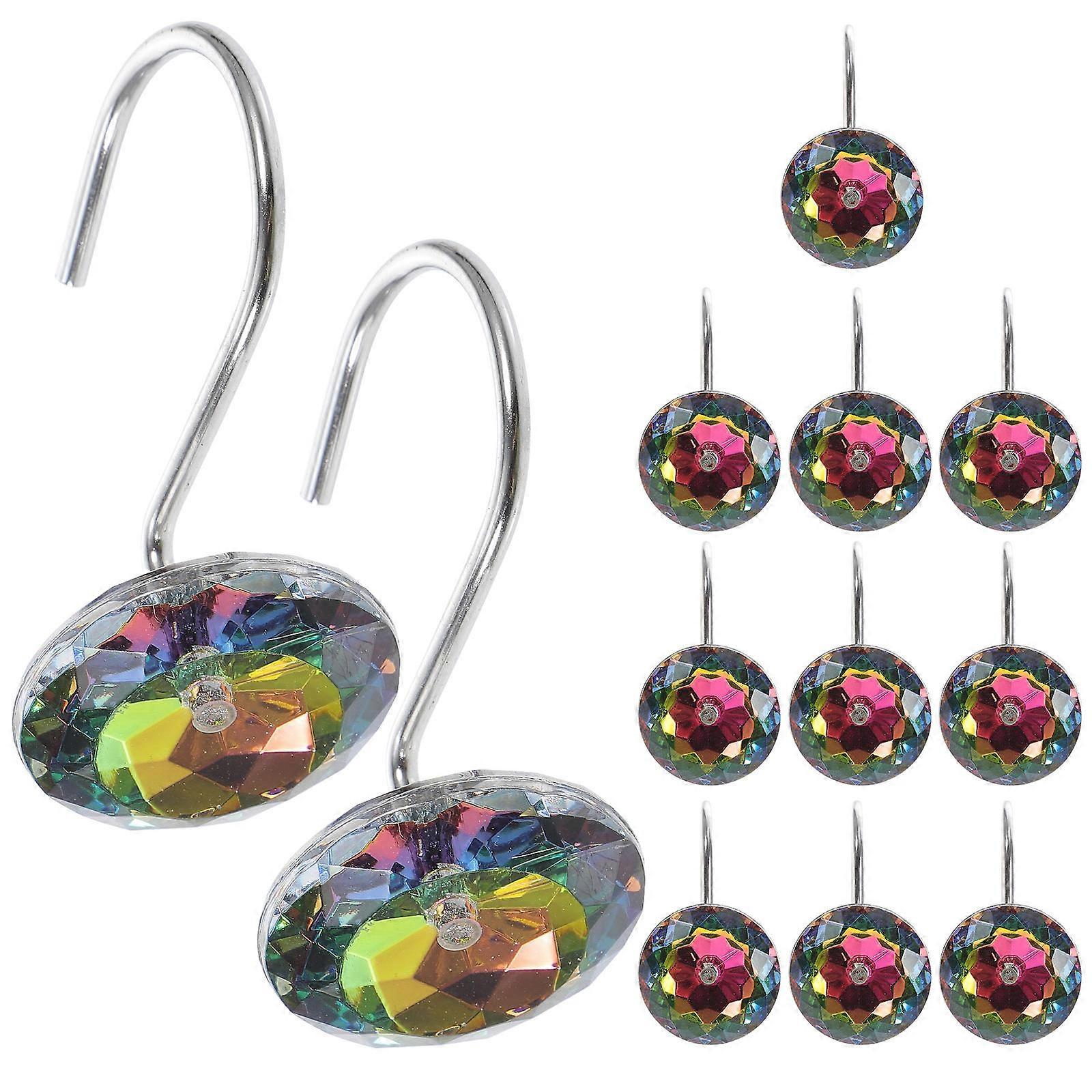 Bathroom Curtain Hooks Shower Decorative Ring Hanger for 24Pcs