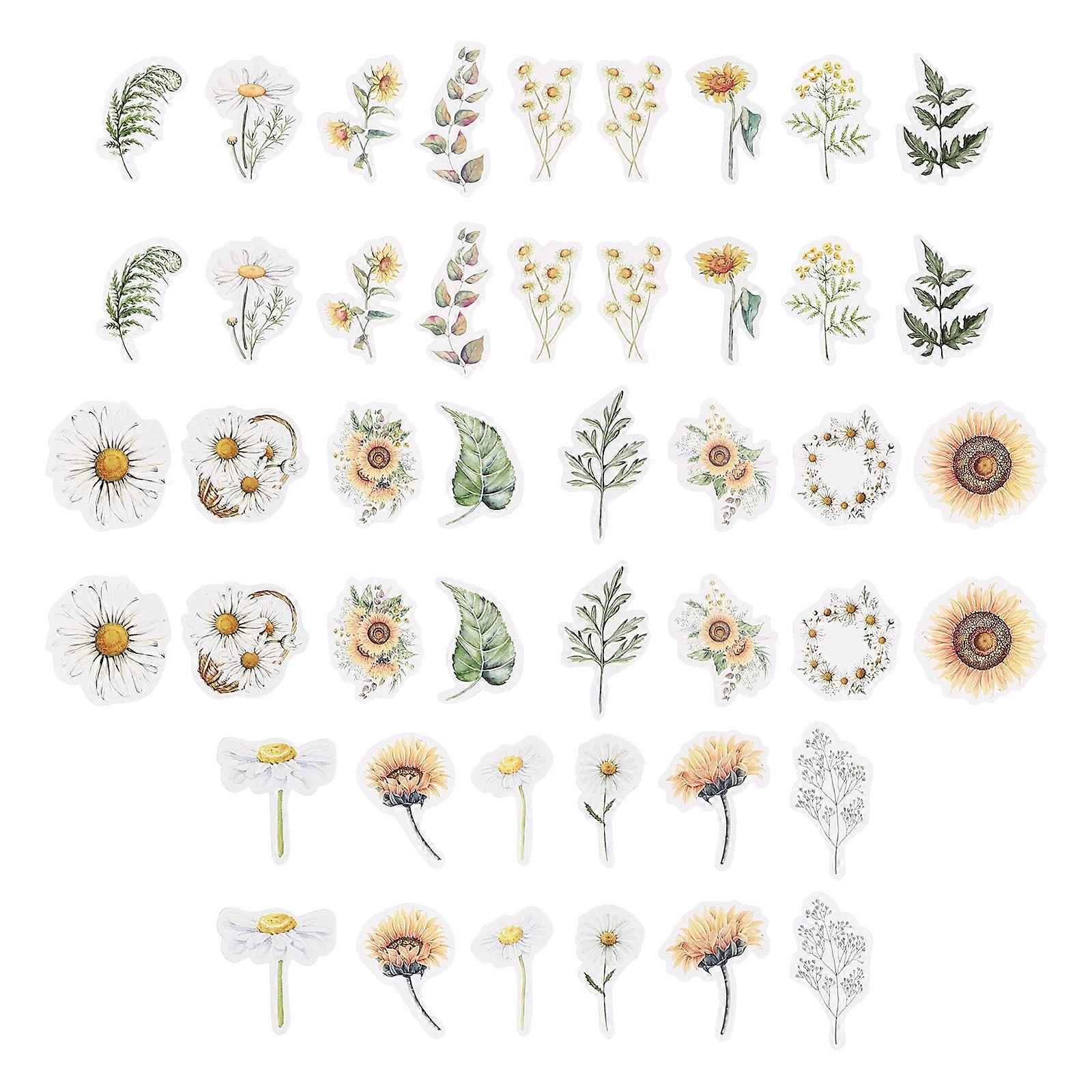 Assorted Color Flower Style Stickers for Decoration 9 Boxes Set